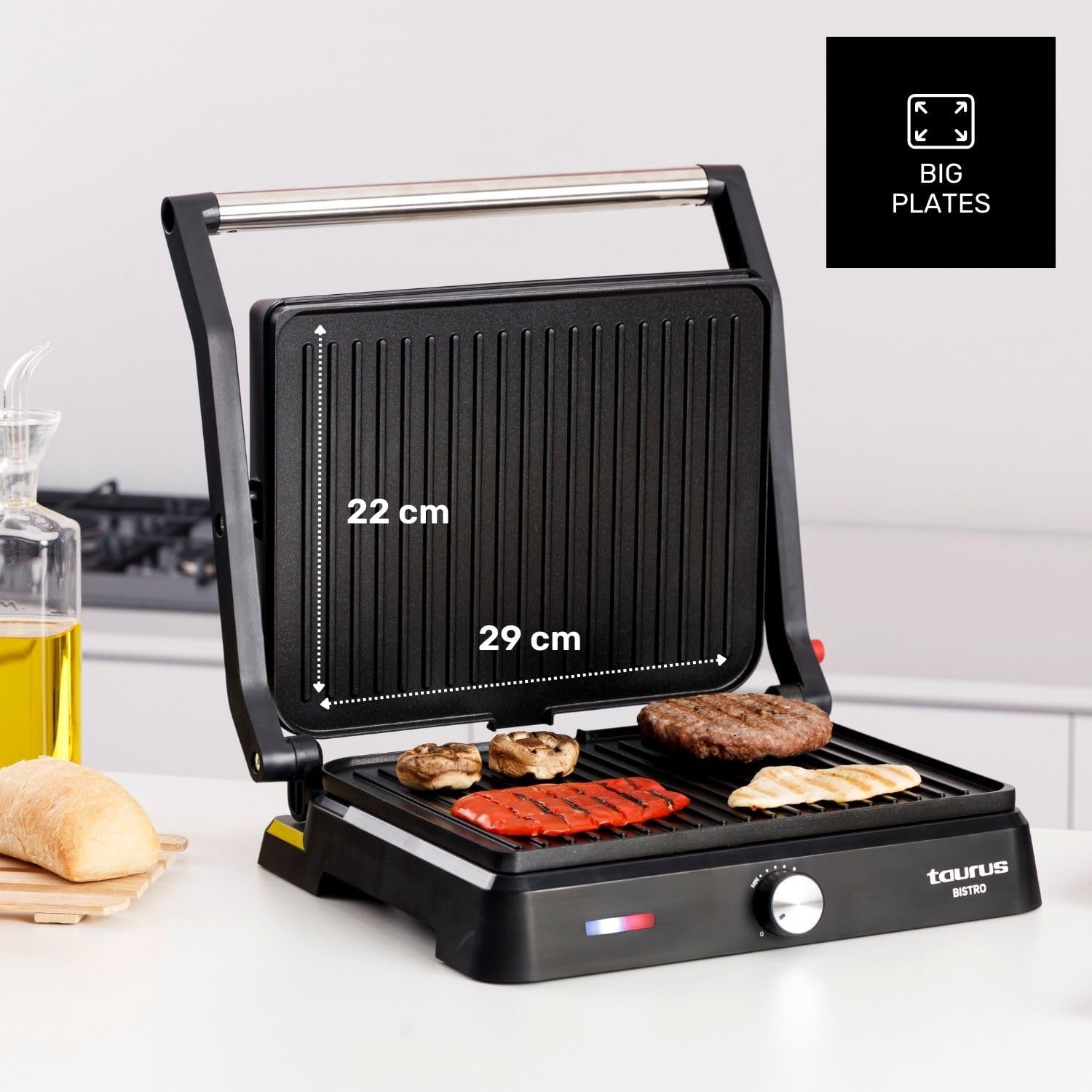 Thumbnail 3 de Taurus Grill Bistro 2600W 2 en 1 Grill y Plancha