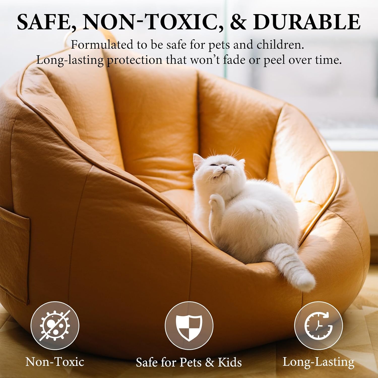 Detalle de NIUB Leather Recoloring Balm (TAN) — Leather Color Restorer & Scratch Repair for Furniture, Car Seats, Shoes, Bags