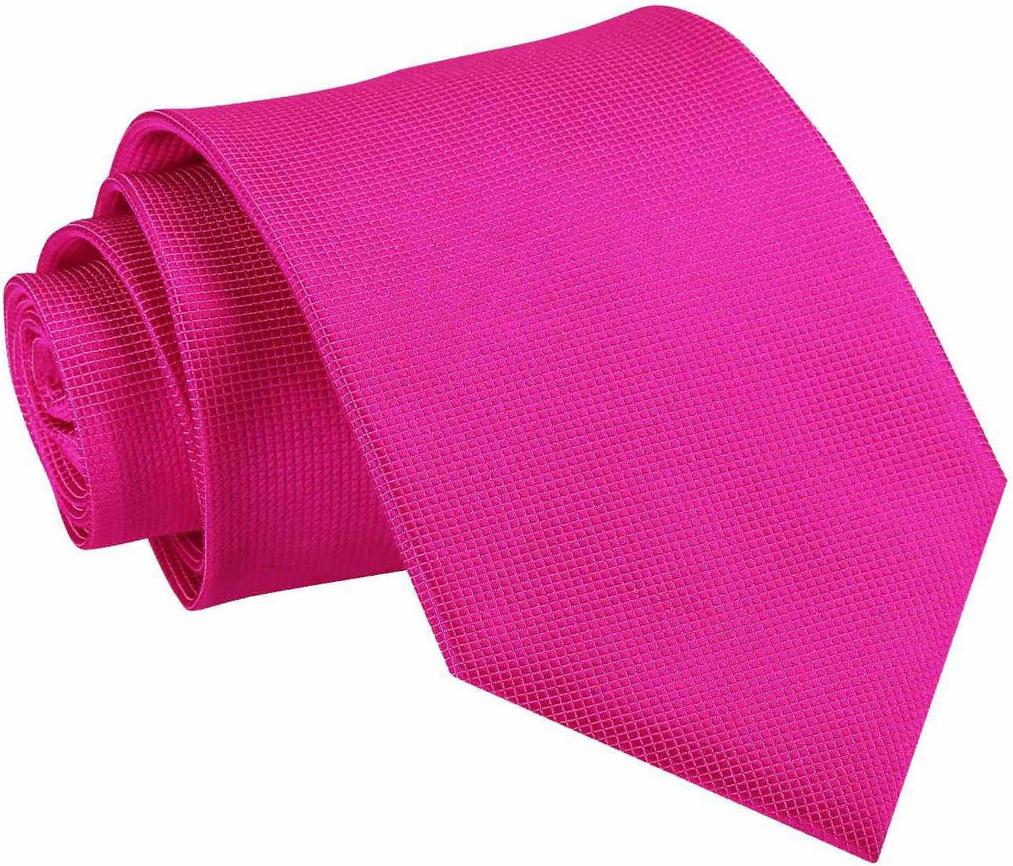 Thumbnail 6 de DQT Mens Solid Check Classic 9cm Tie – Wedding & Formal Necktie