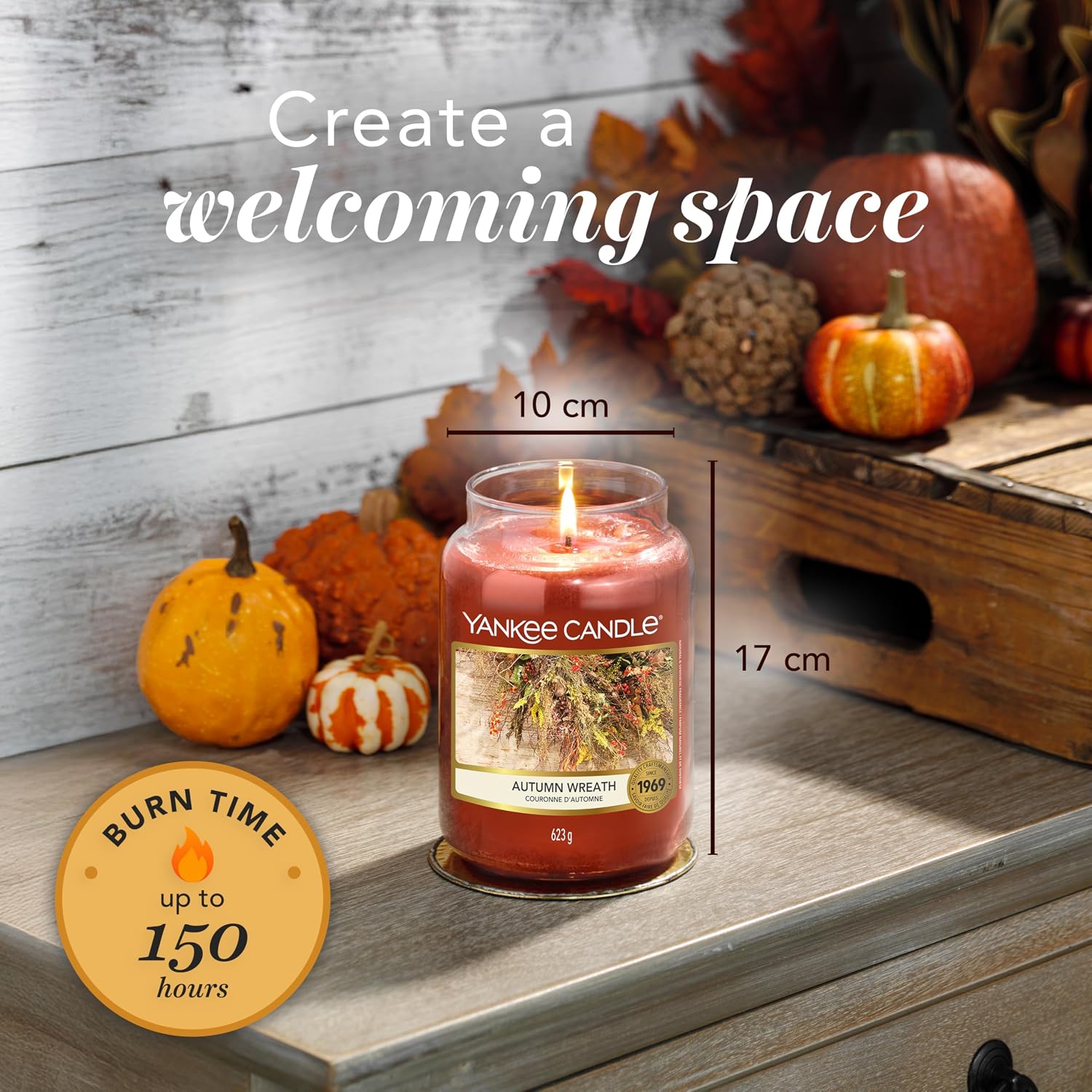 Thumbnail 4 de Yankee Candle Couronne d'automne 150 h 🕯