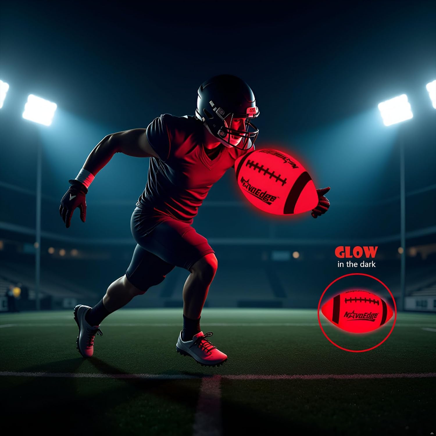 Detalle de NovaEdge Glow in The Dark Sports Ball USB-C rechargeable