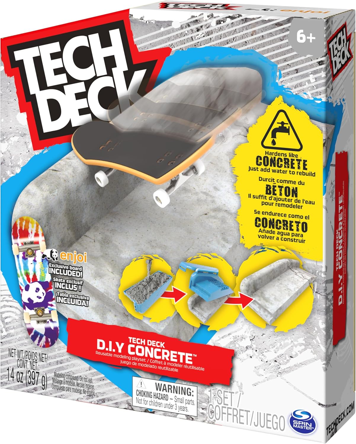 Thumbnail 6 de Tech Deck Concrete Fingerboard-Rampe zum Selberbauen (mit Enjoi-Fingerboard), ab 6 Jahren