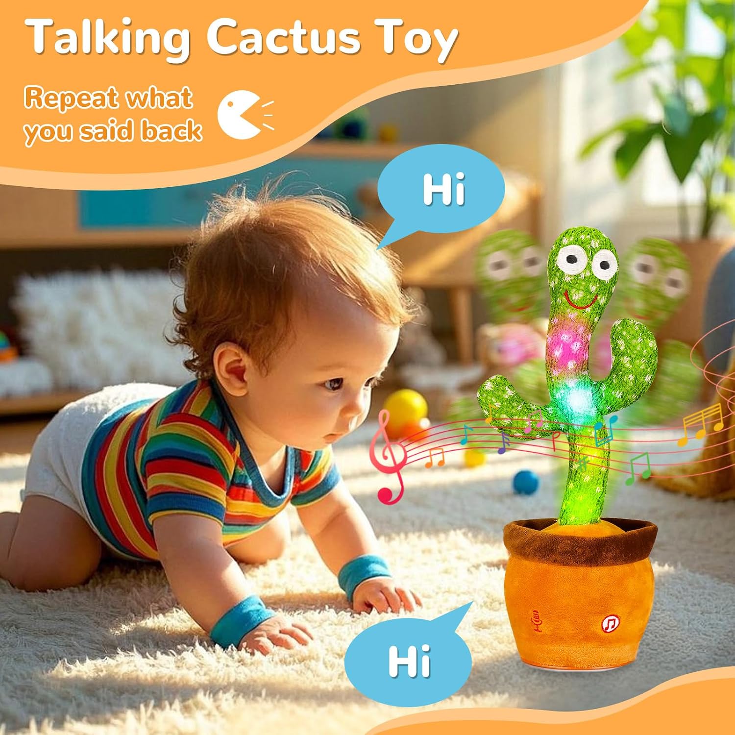 Thumbnail 1 de MILEGI Dancing Singing Cactus Toy 120 Songs 🎵