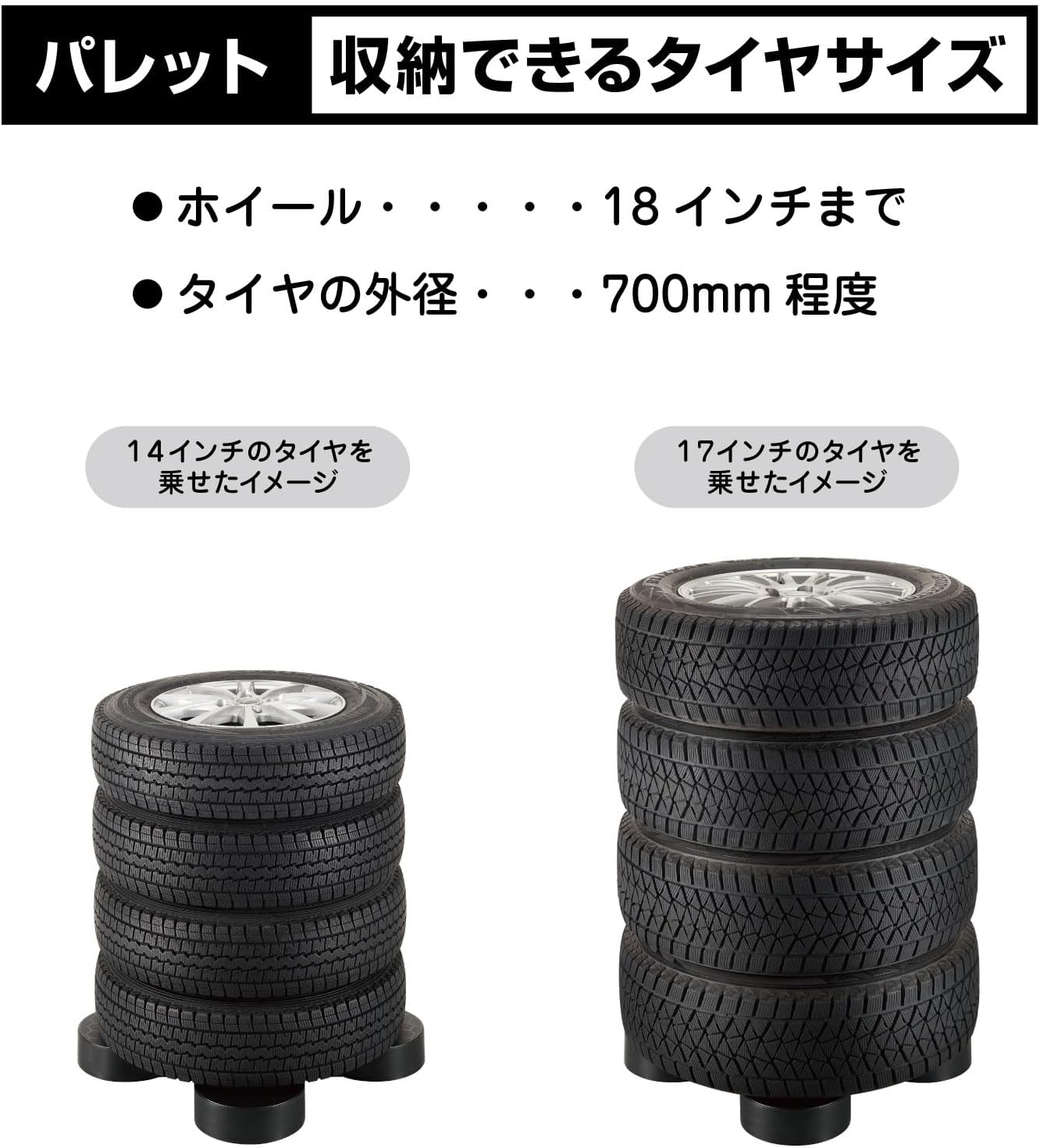 Thumbnail 6 de Belca TP-BK1T-CM タイヤパレット＆収納カバー Mセット すのこ・厚織生地