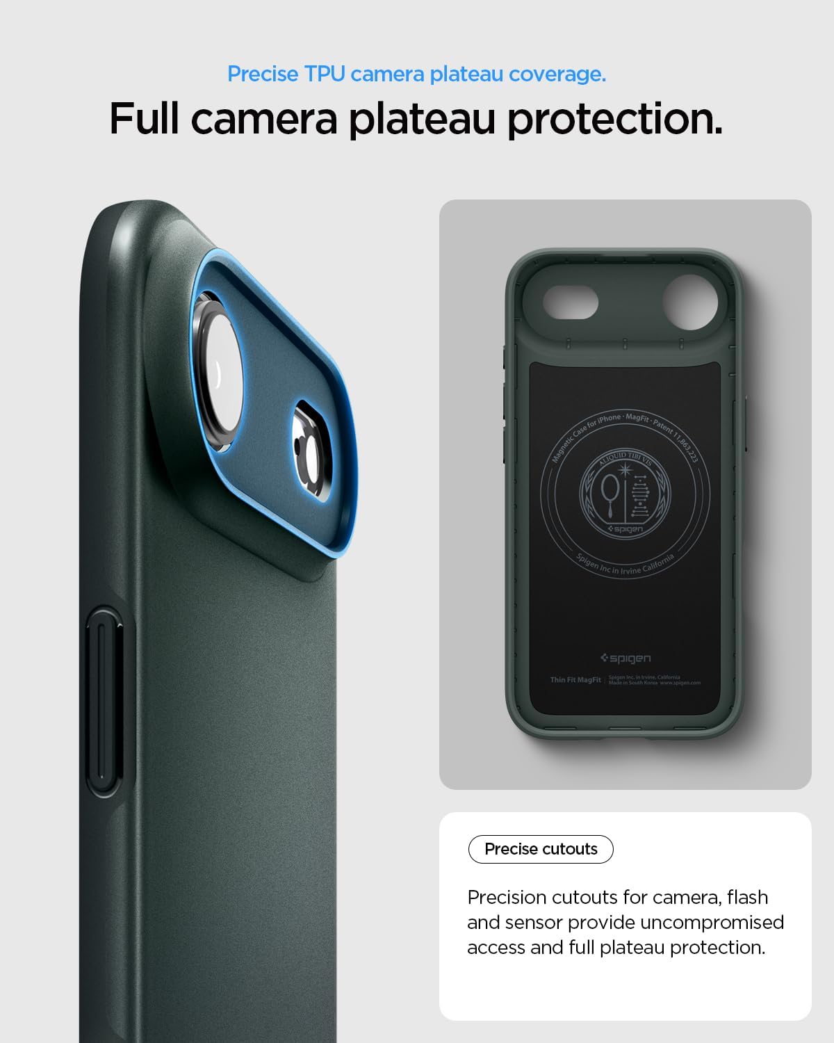 Thumbnail 4 de Spigen Thin Fit MagFit pour iPhone Air — coque ultra fine TPU avec protection anti-chute et compatibilité MagSafe, vert