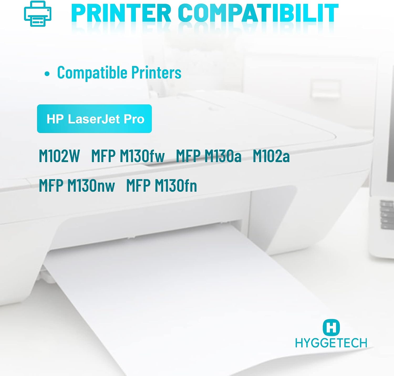 Detalle 2 de Hyggetech 17A CF217A cartucce toner compatibili 2 pezzi 🖨