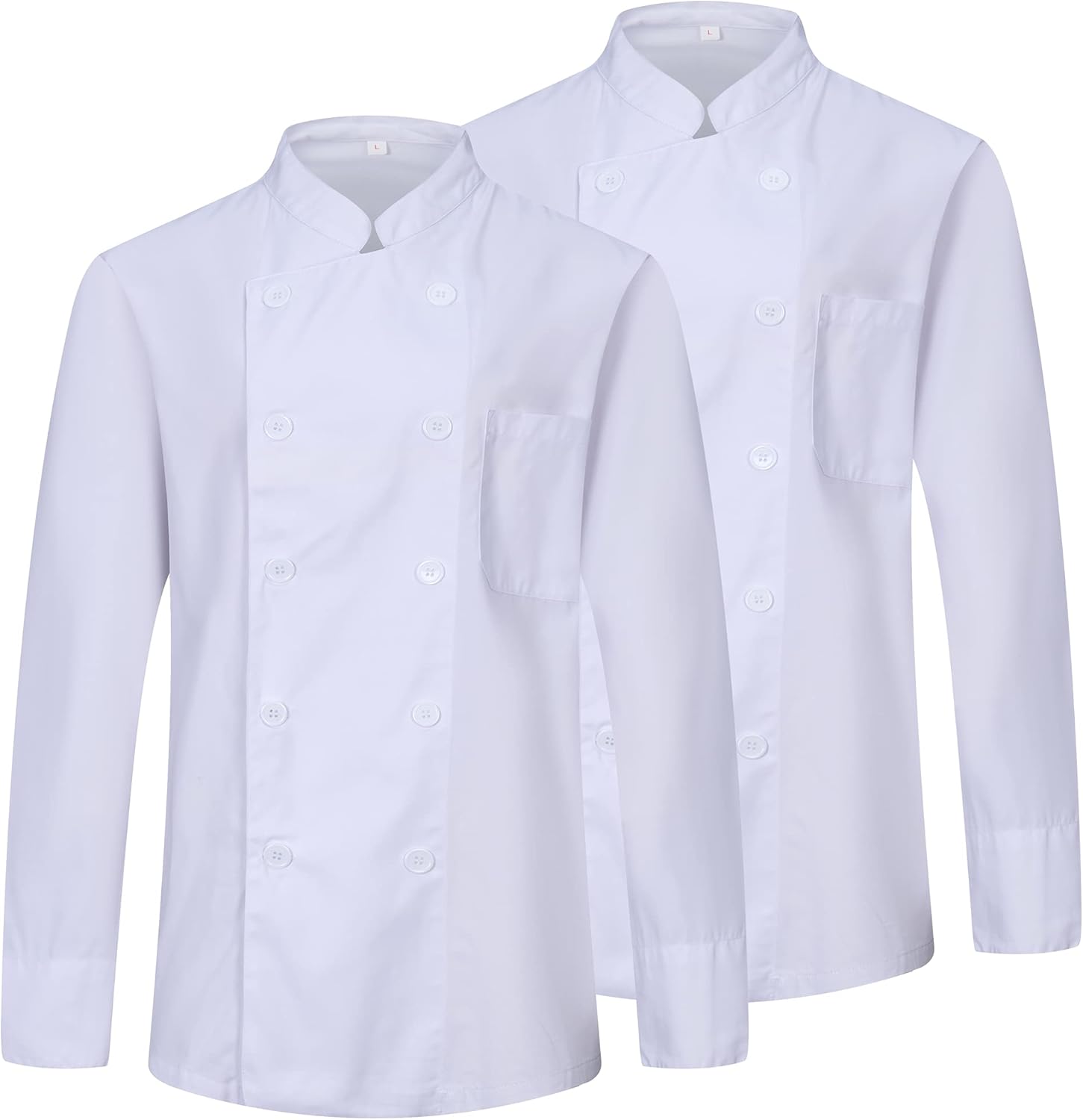 Detalle de Misemiya KZ-2-842 Veste chef manches courtes 2 piĂšces đš