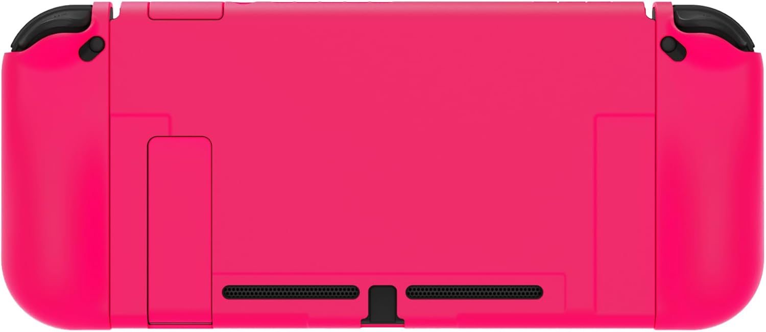 Detalle de PlayVital Upgraded Dockable Case Grip Cover for Nintendo Switch – Bright Pink