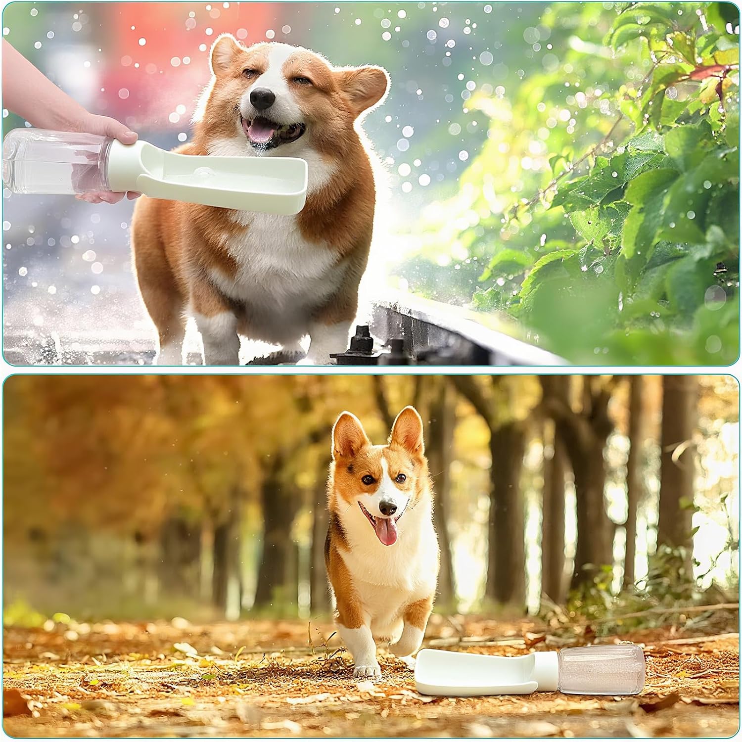 Thumbnail 6 de Canareen opvouwbare drinkfles voor hond en kat, 550 ml, wit, vaatwasbestendig