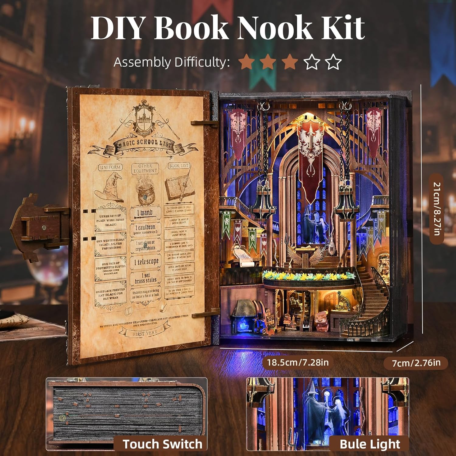 Thumbnail 3 de MiniCity book nook kit with LED lights