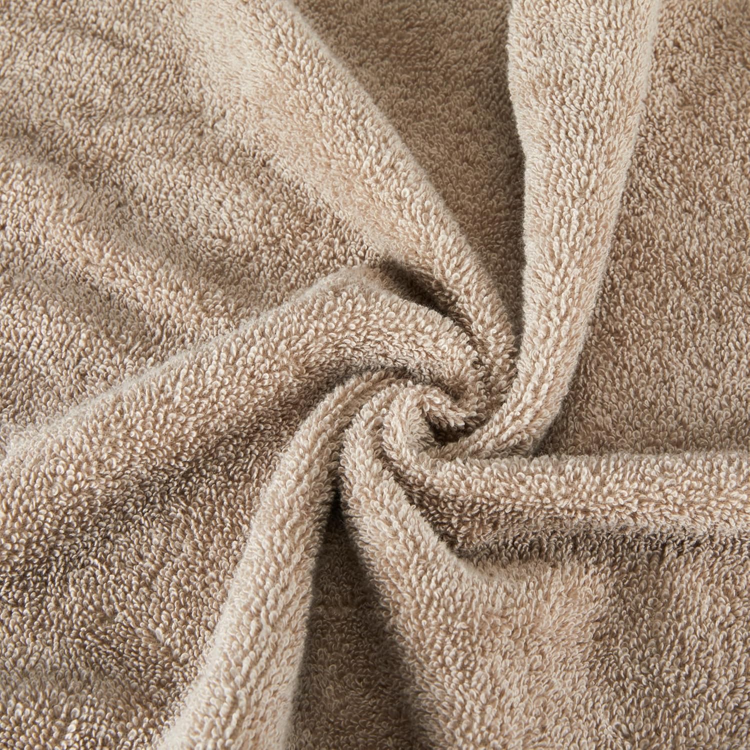 Detalle de Amazon Basics Lot de 6 Serviettes de Toilette en coton biologique – Taupe, 41 x 66 cm