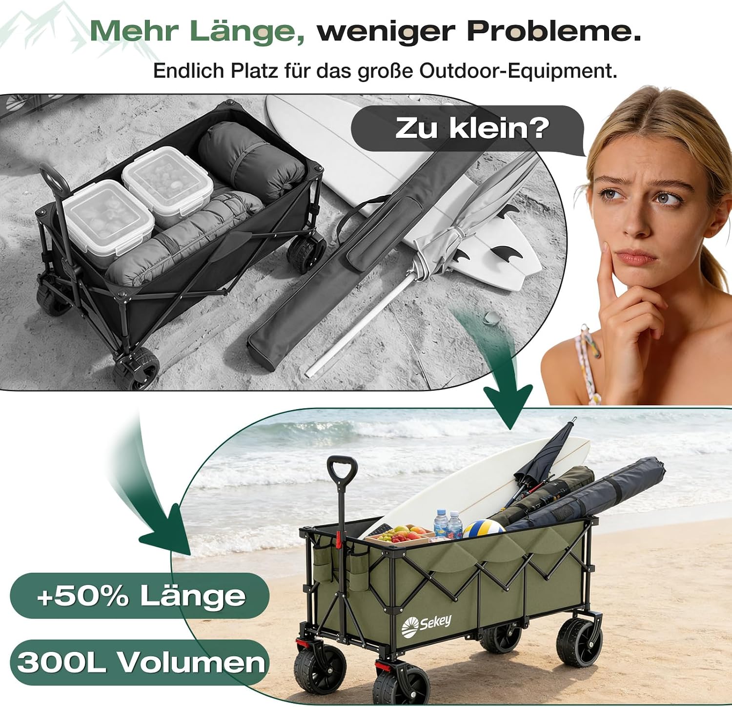 Thumbnail 1 de Sekey XXXL Bollerwagen 300 L 🛒