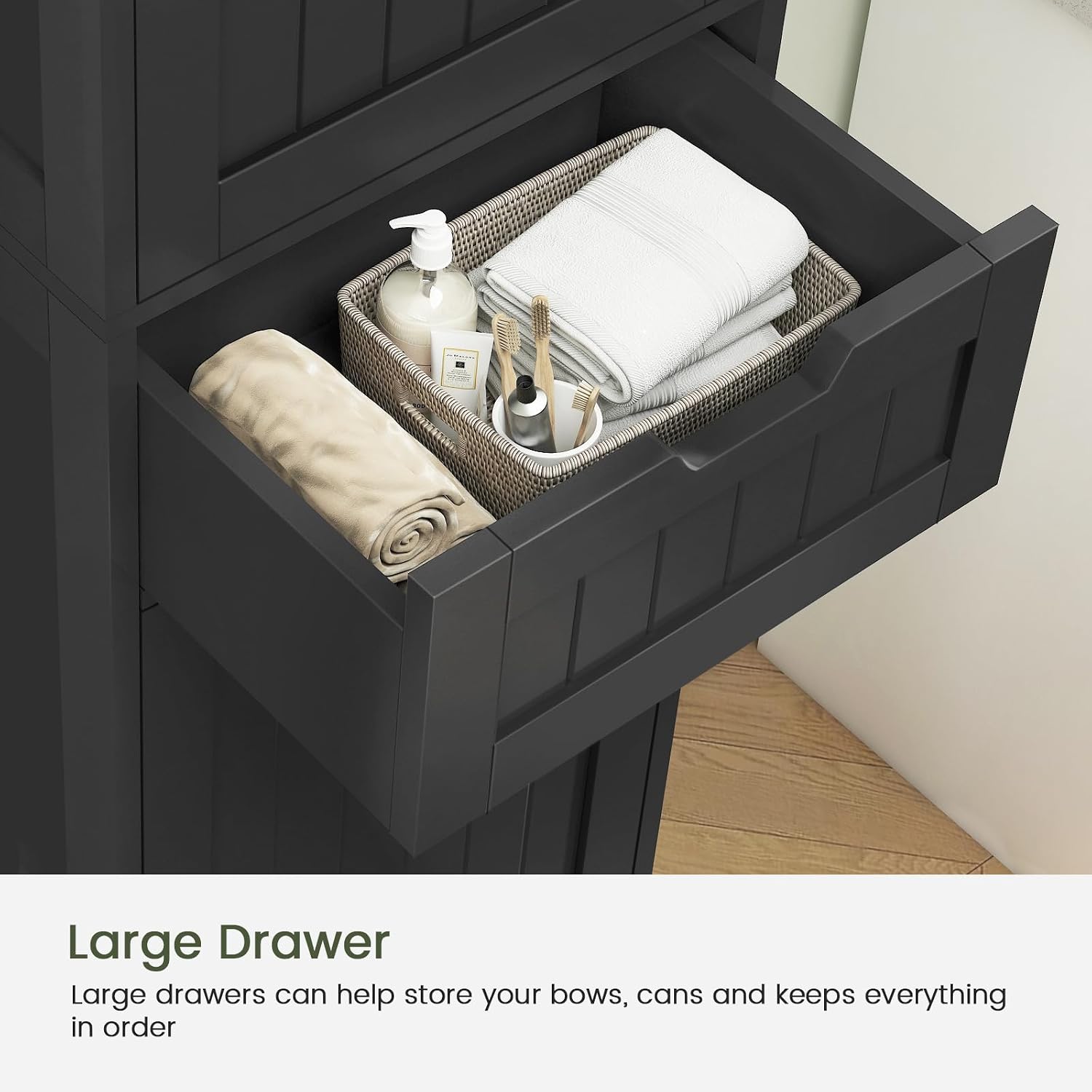 Detalle de Iwell Bathroom Storage Cabinet, 66.9-Inch Tall