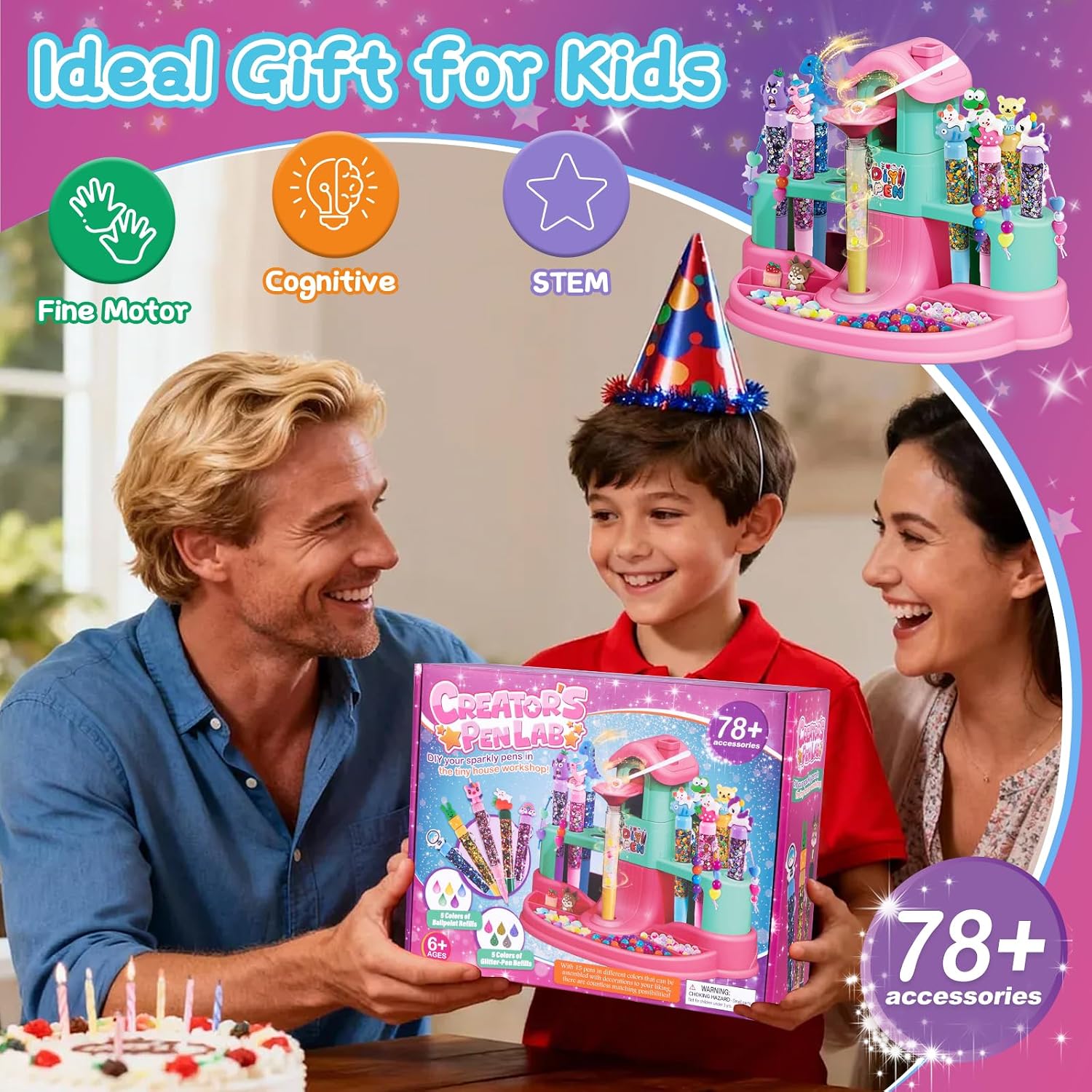 Thumbnail 6 de Highttoy Pen Making Kit for Kids Aged 6-12 — Creative DIY Pen Lab with 78+ Accessories