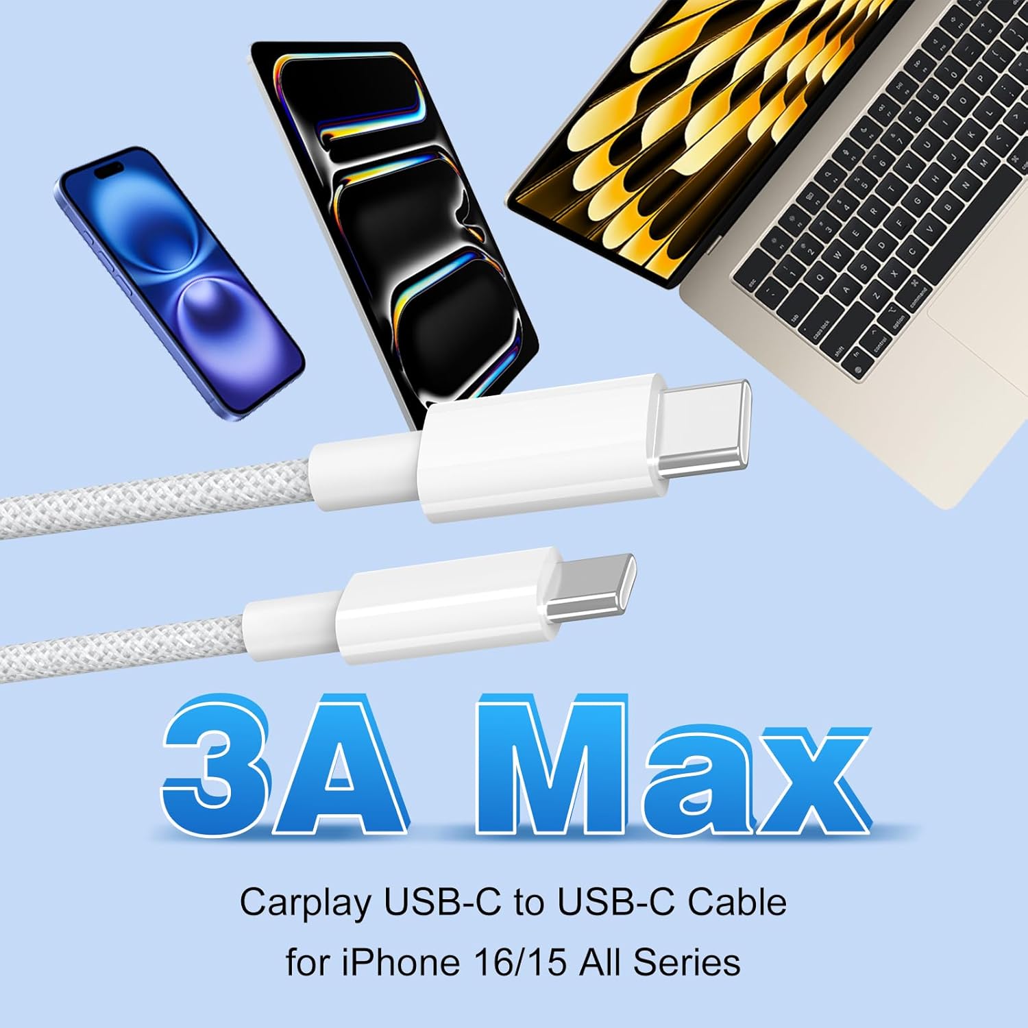 Thumbnail 6 de JMROY 3m Type‑C to Lightning 60W fast cable