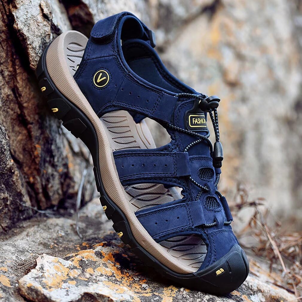 Thumbnail 2 de ZYLDK Sports Outdoor Sandals – Lightweight leather trekking sandals for men