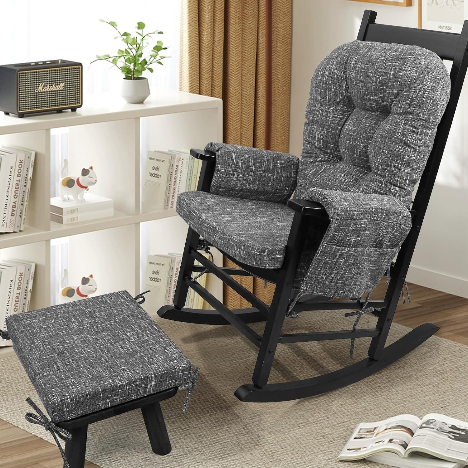 Detalle de SINOSSO Glider Rocker Cushion Set 5-Piece