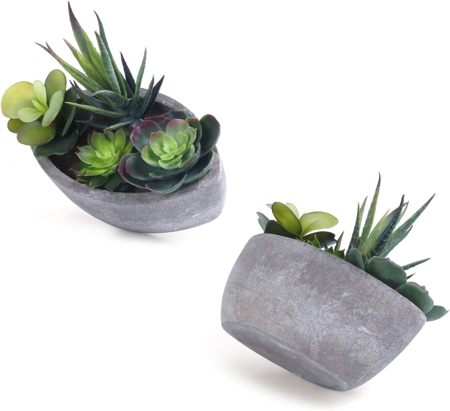 Thumbnail 6 de T4U Set of 2 Small Artificial Potted Plants, Dark Green Indoor Decor