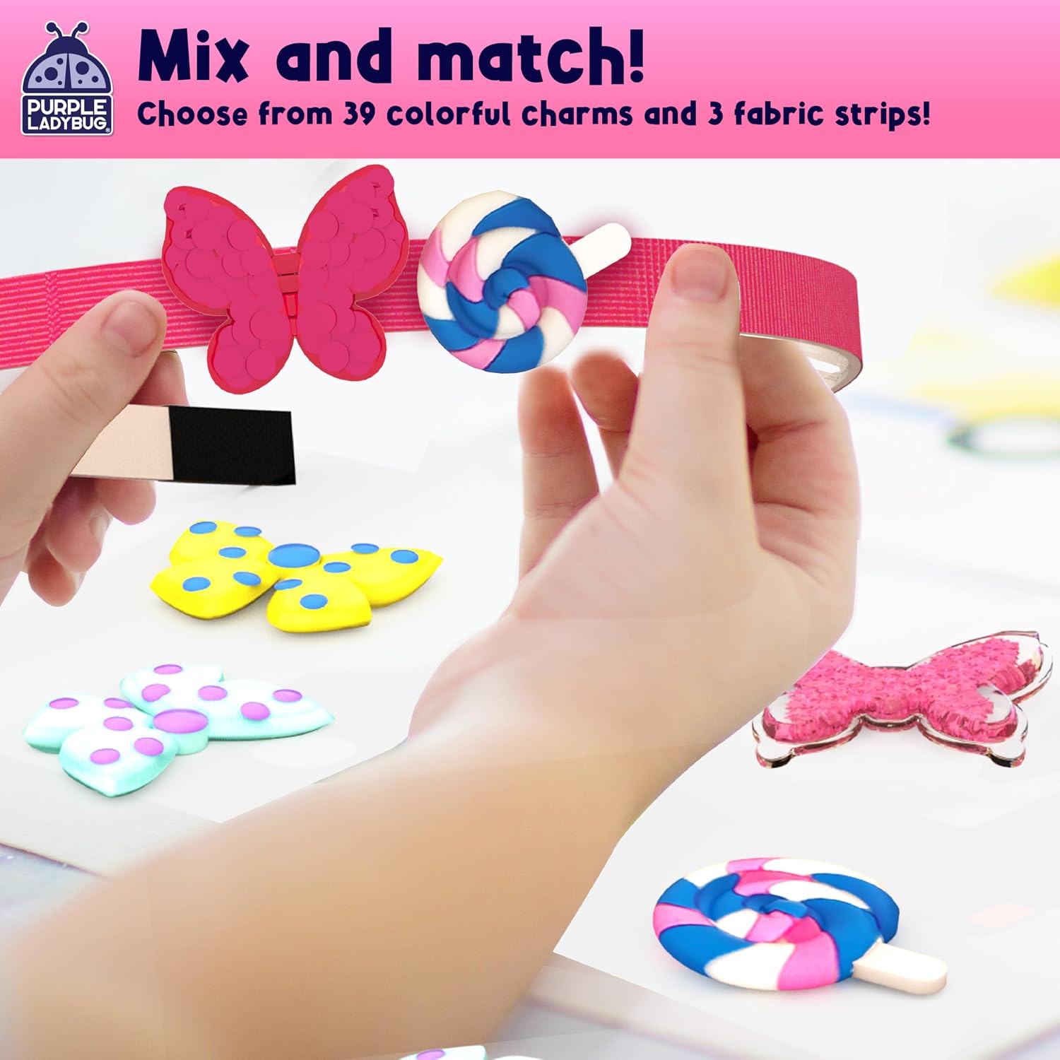 Thumbnail 6 de PURPLE LADYBUG headband making kit for kids
