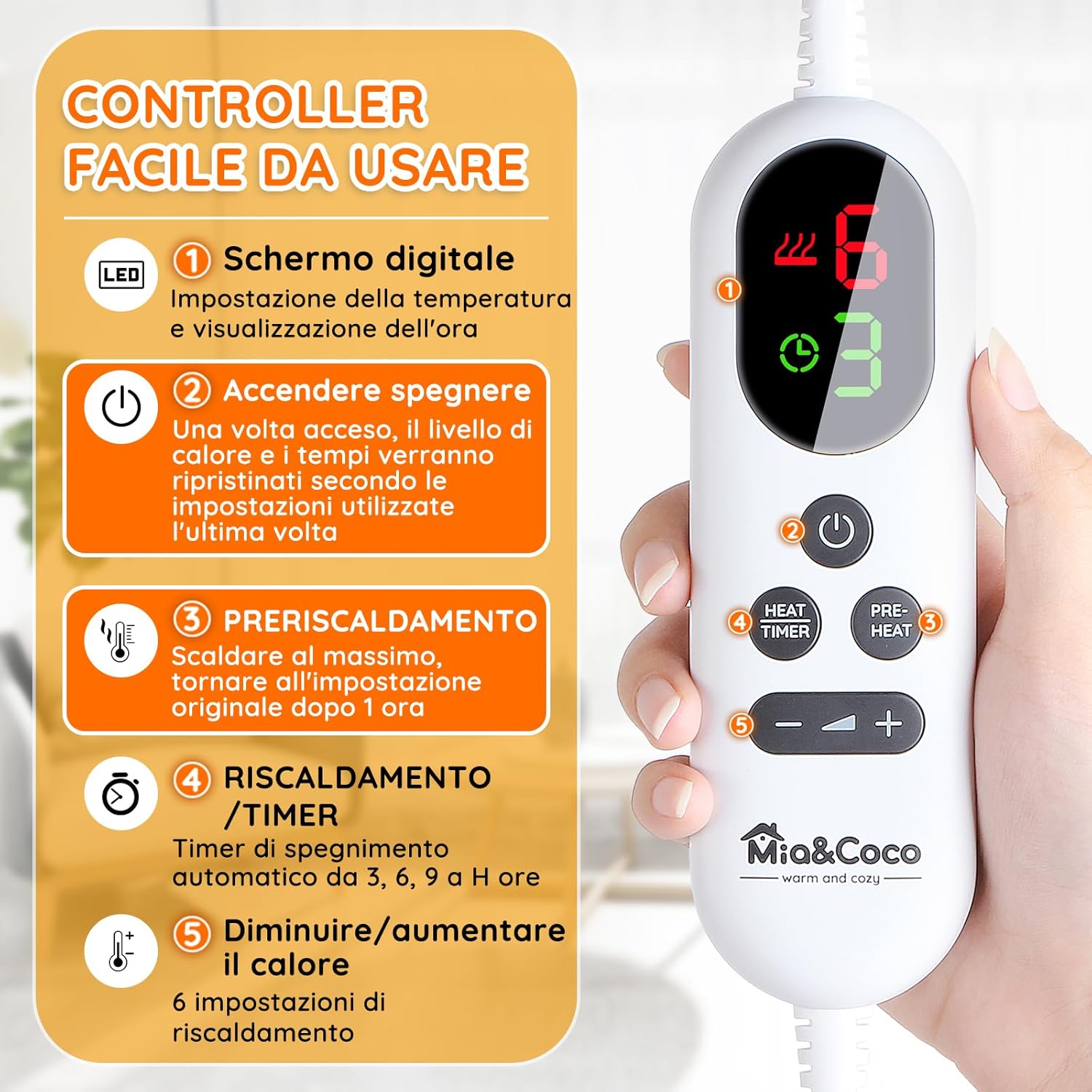 Thumbnail 1 de Termoforo Elettrico Cuscino Termico 60x100 cm 6 livelli