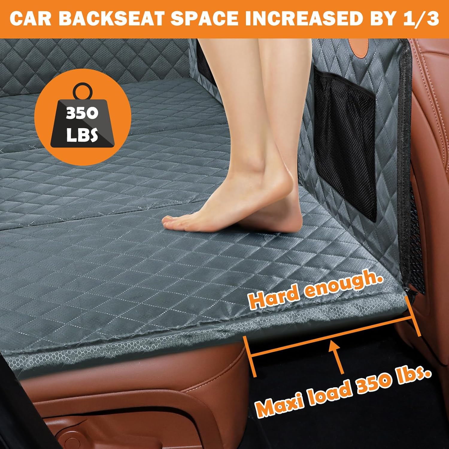 Thumbnail 4 de JOEJOY Back Seat Extender for Dogs – Waterproof, Foldable Car Seat Cover with Hard Bottom