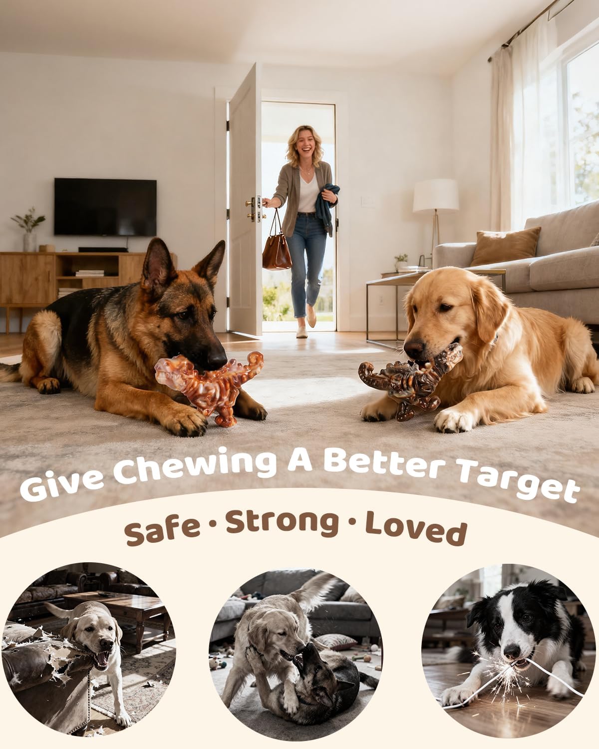 Thumbnail 4 de DinoBone Nylon Dog Chew Toys, 2-Pack