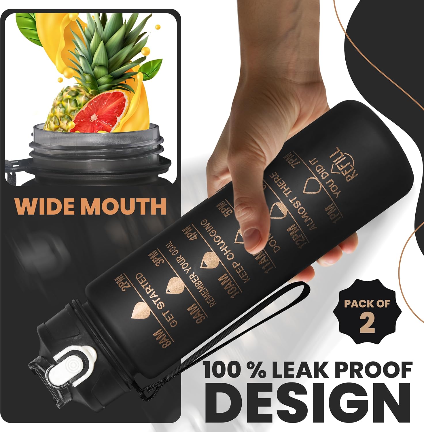 Thumbnail 2 de Aqua Homie 750ml leakproof water bottles