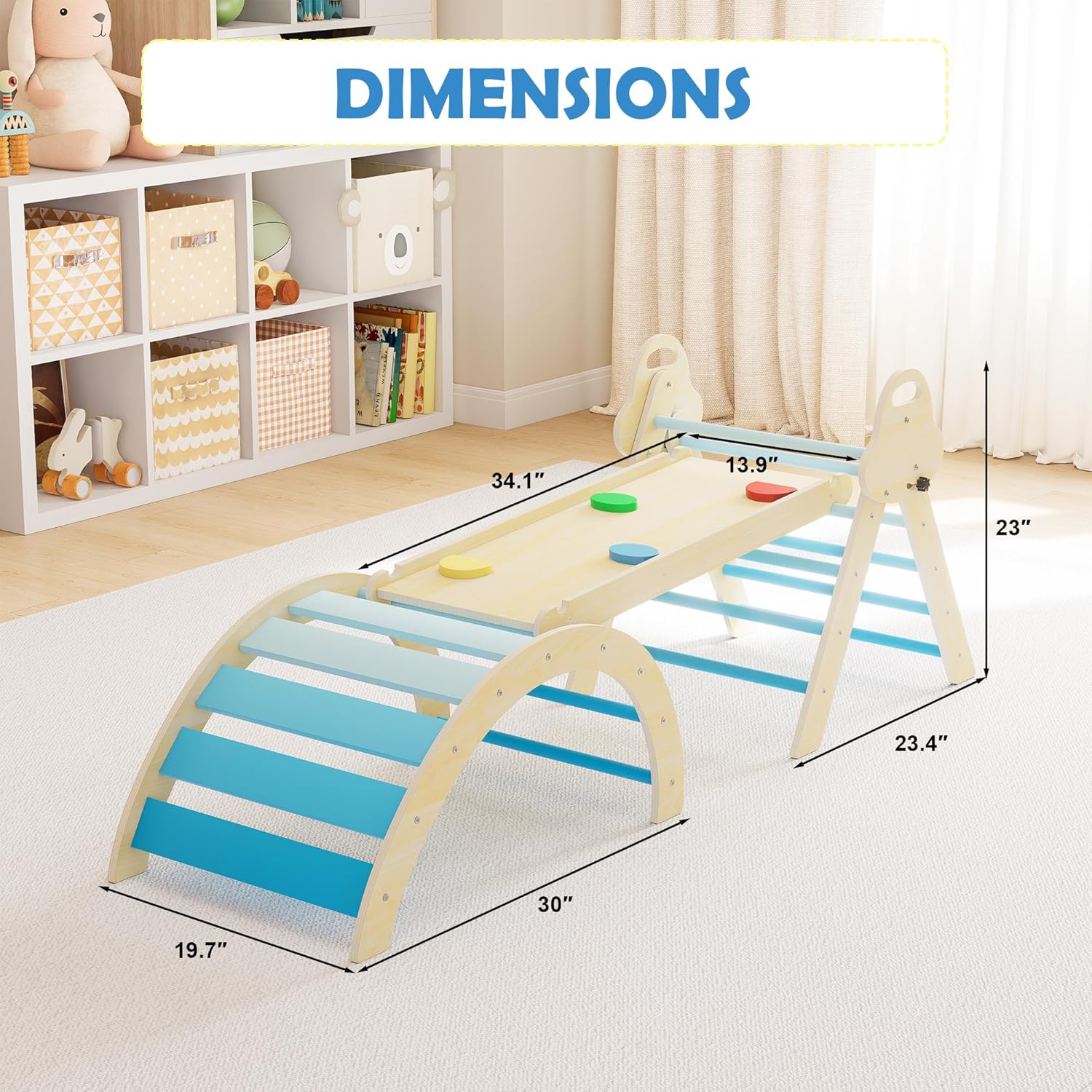 Thumbnail 1 de Puecrof 7-in-1 Montessori Kletterdreieck