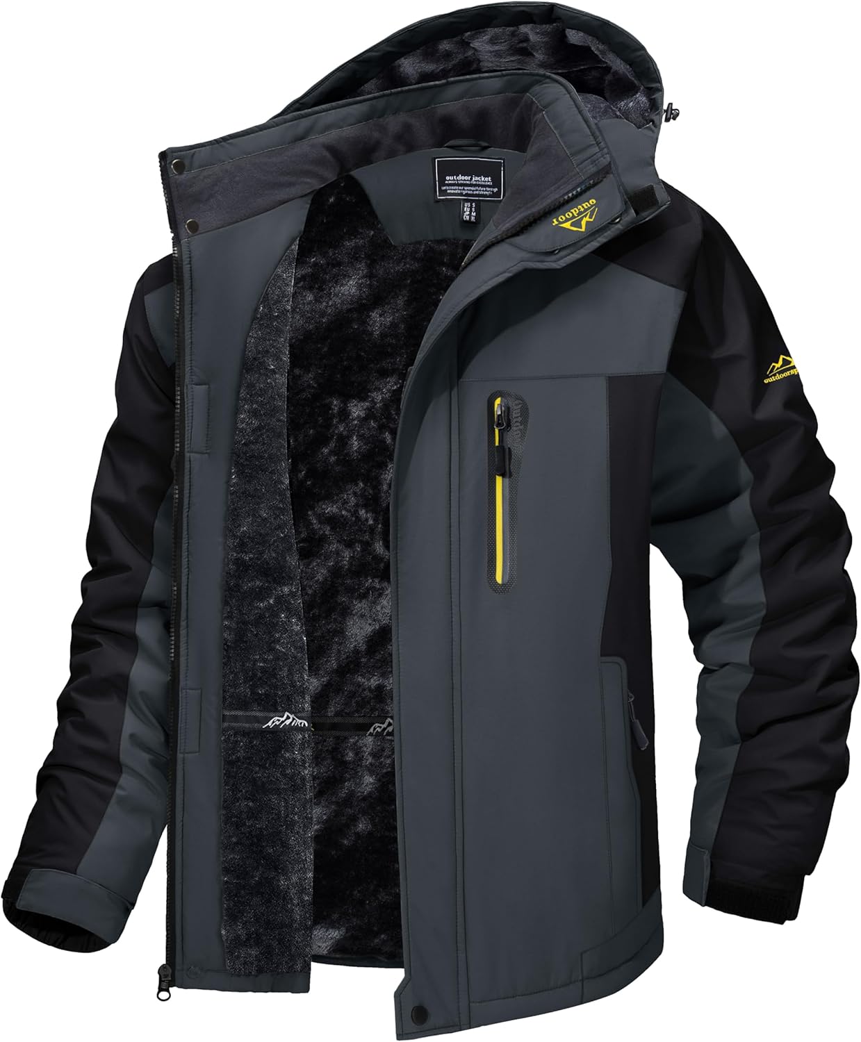 TACVASEN Men's Winter Ski Jacket Waterproof Hooded