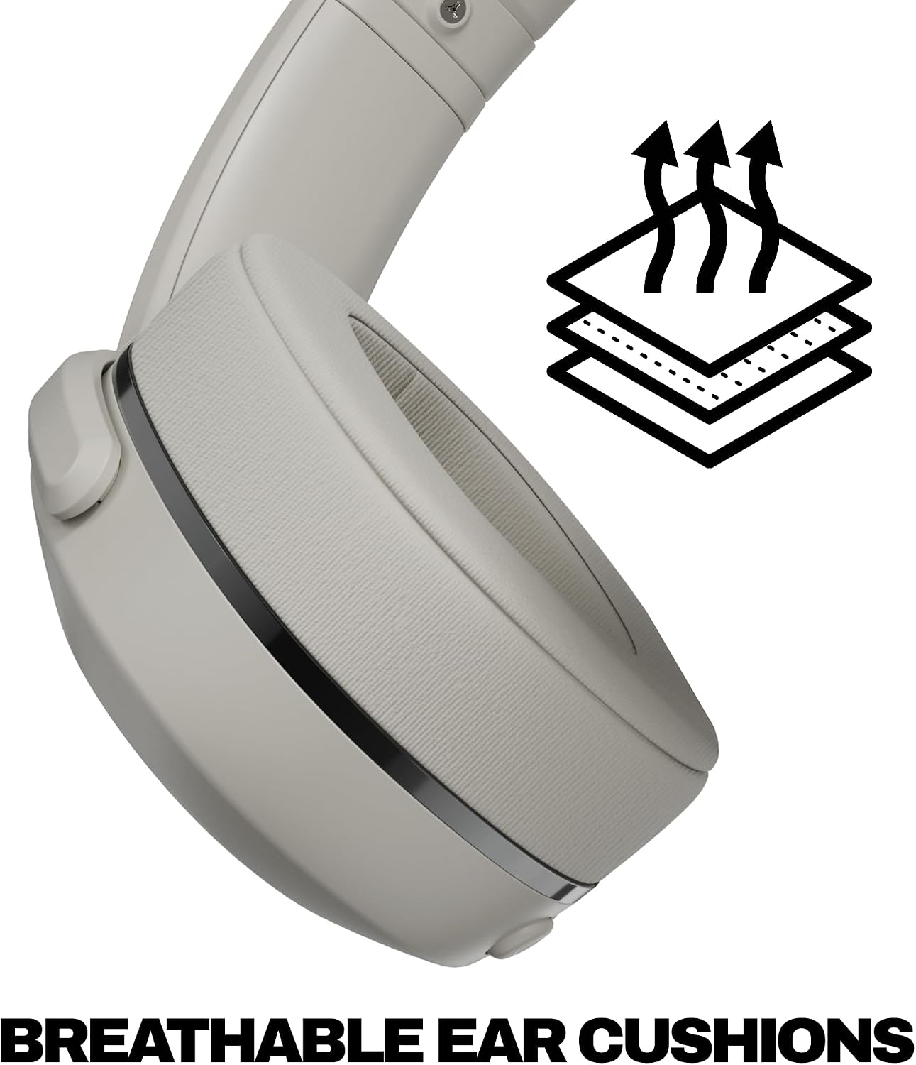 Detalle de Skullcandy Crusher 540 Active Wireless Bluetooth Headphones (Concrete) with Multi-Sensory Bass