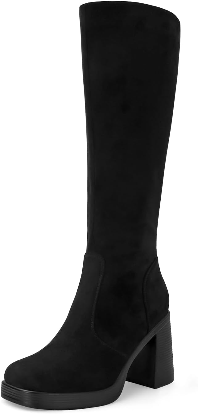 Detalle de SOVANYOU Women's Platform Boots, Faux Leather