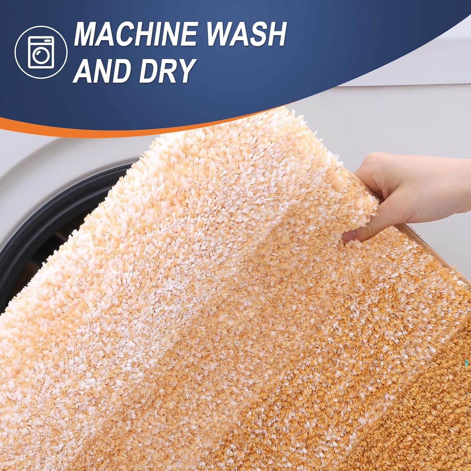 Thumbnail 5 de OLANLY 36x24 Bath Mats: Ultra-Soft Microfiber with TP Rubber Backing