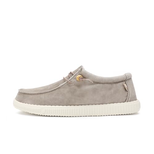 Detalle de WALK IN PITAS WP150 WALLABI WASHED: Mocasines casuales sin cordones en beige para uso urbano