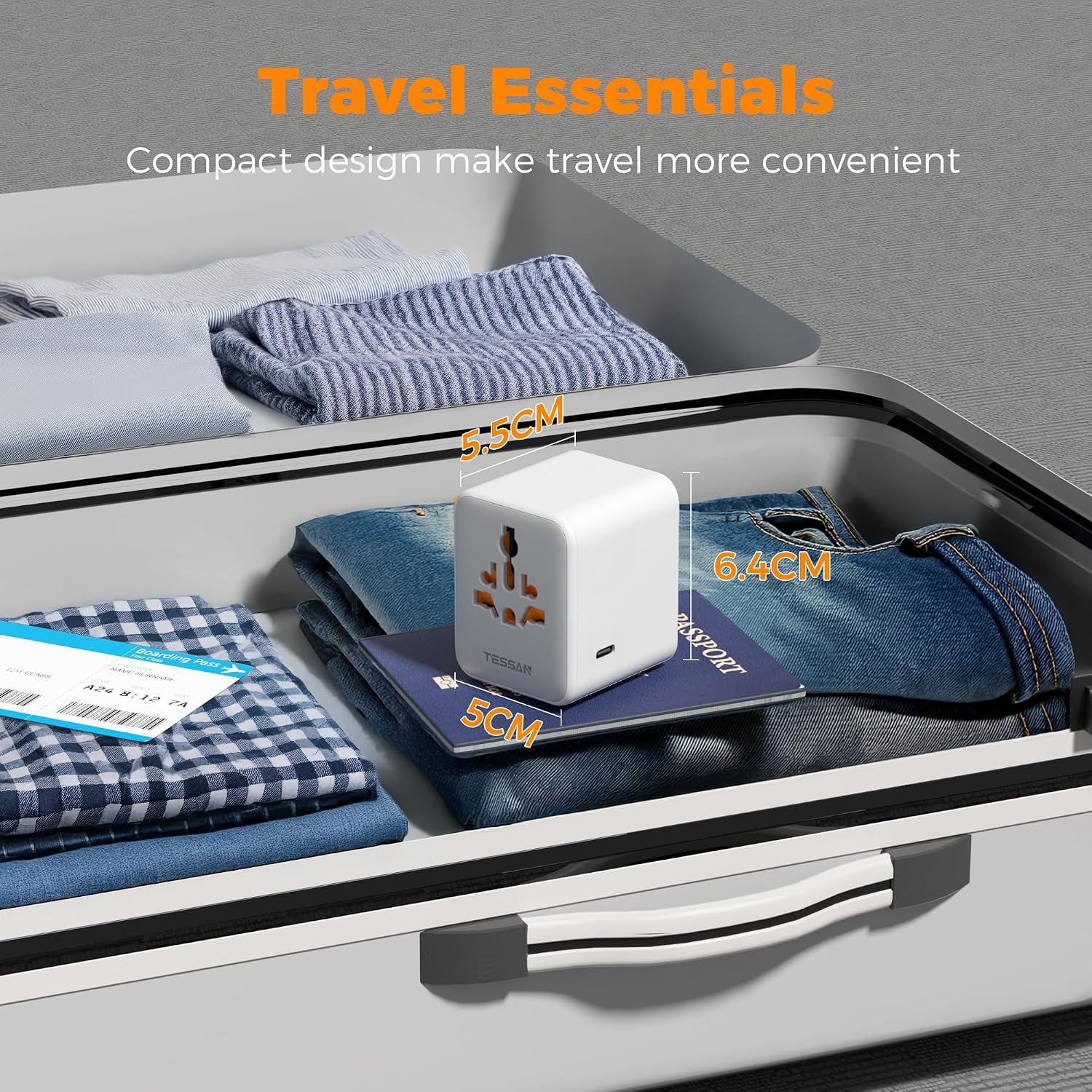 Thumbnail 6 de TESSAN Universal travel adapter 5 USB ports 🔌