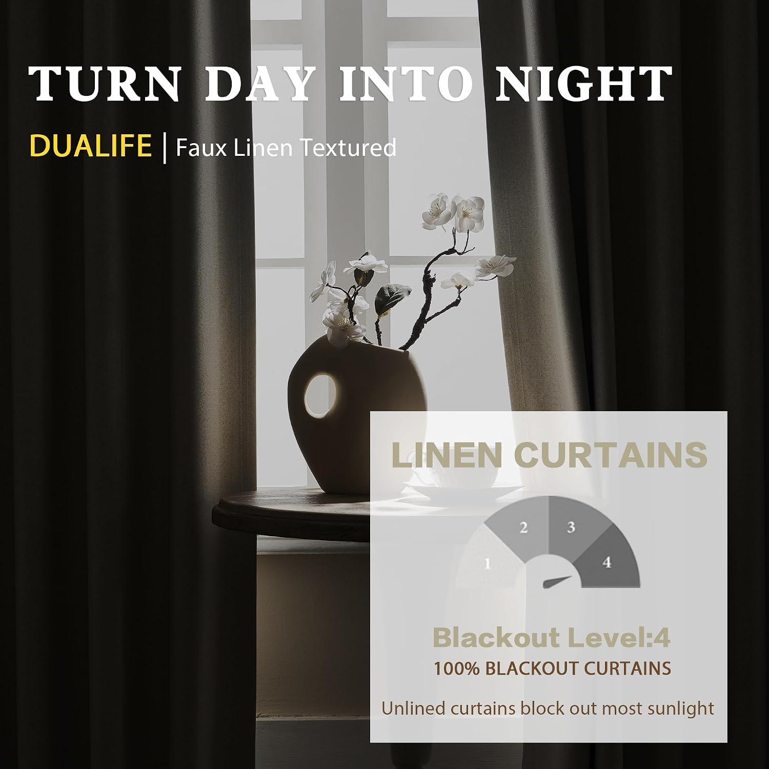 Thumbnail 2 de DUALIFE Blackout Curtains 50x90 Inch