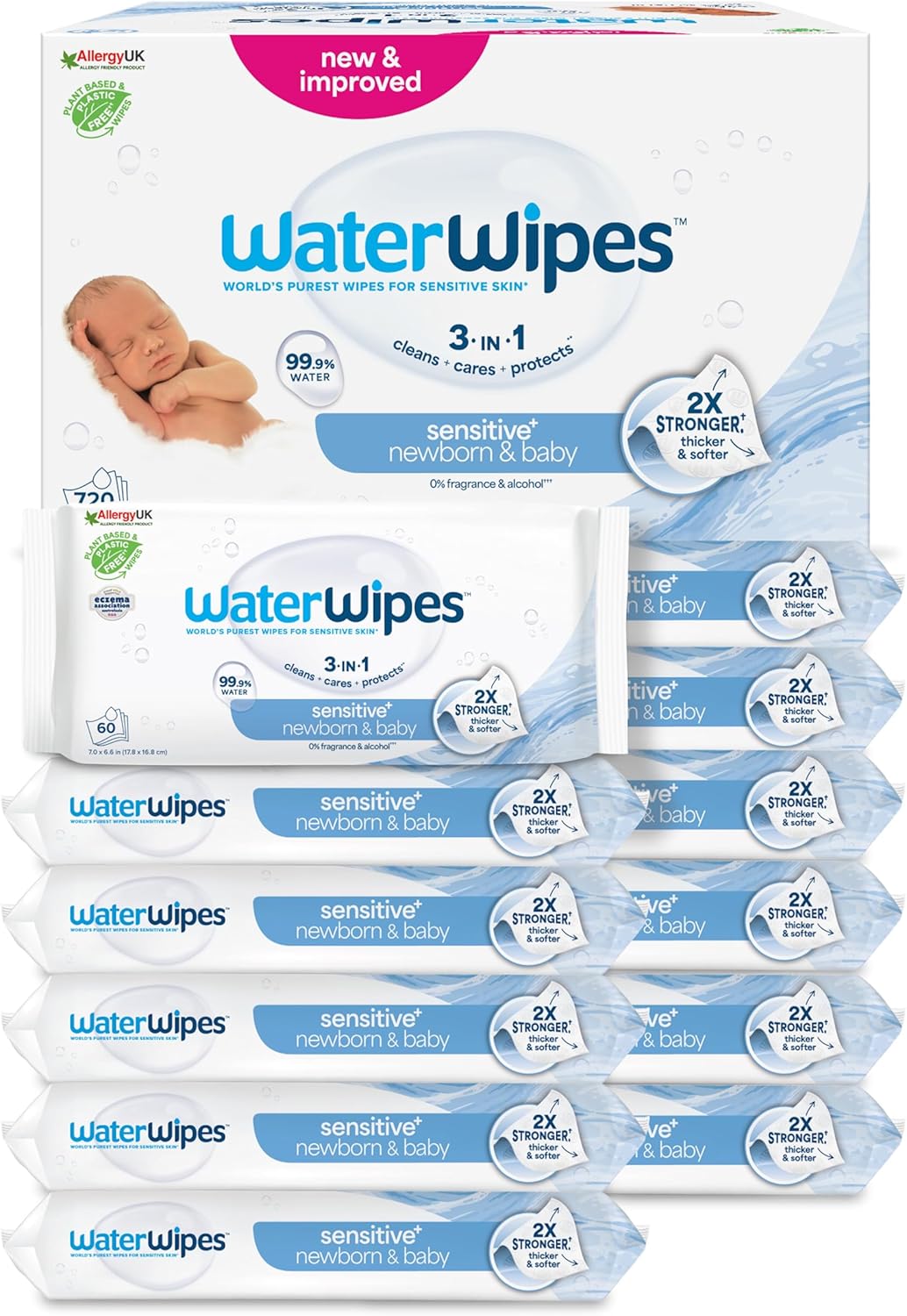 Detalle de WaterWipes Sensitive+ 720 Stück