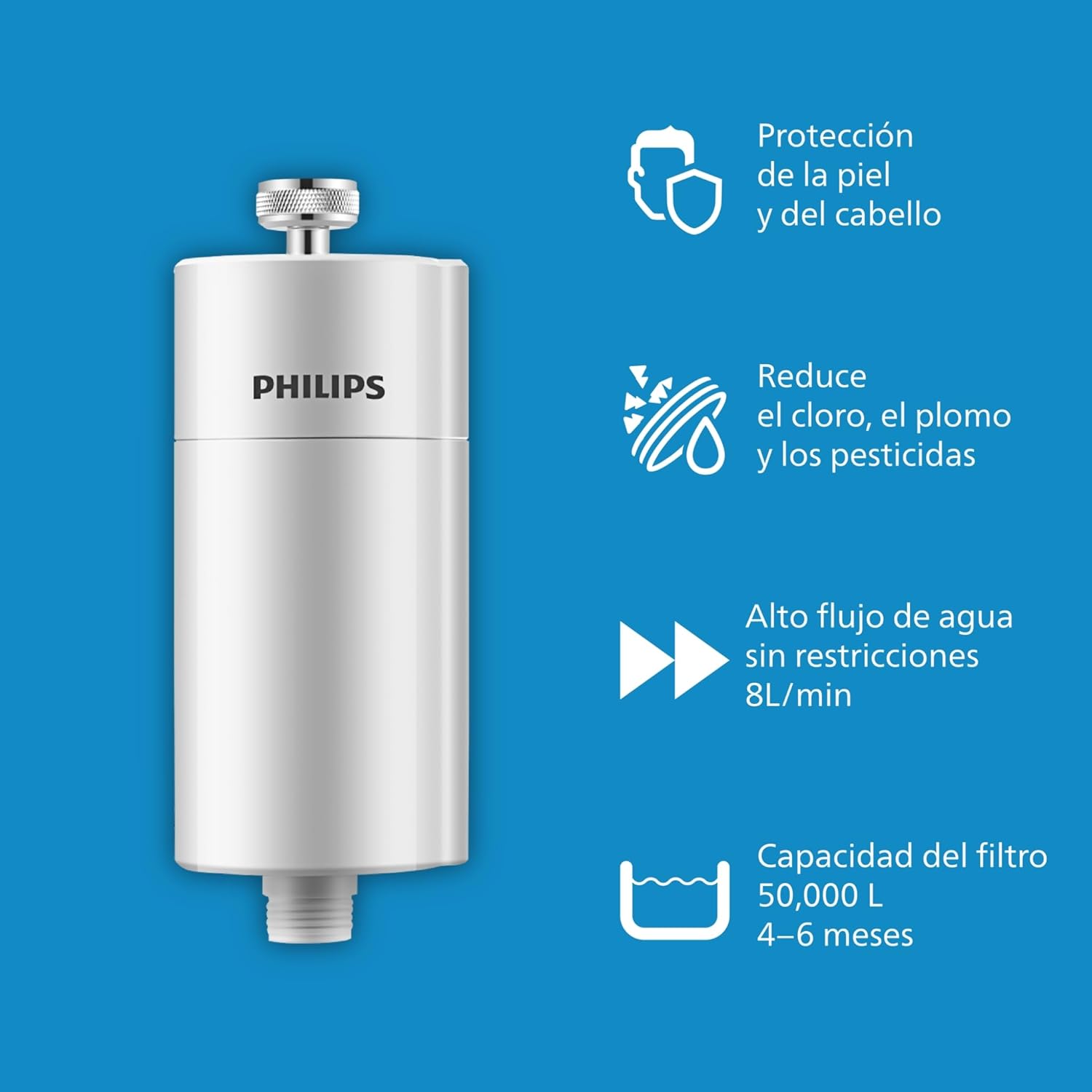 Thumbnail 1 de Philips Water Filtro de ducha en línea 💧 50,000 L