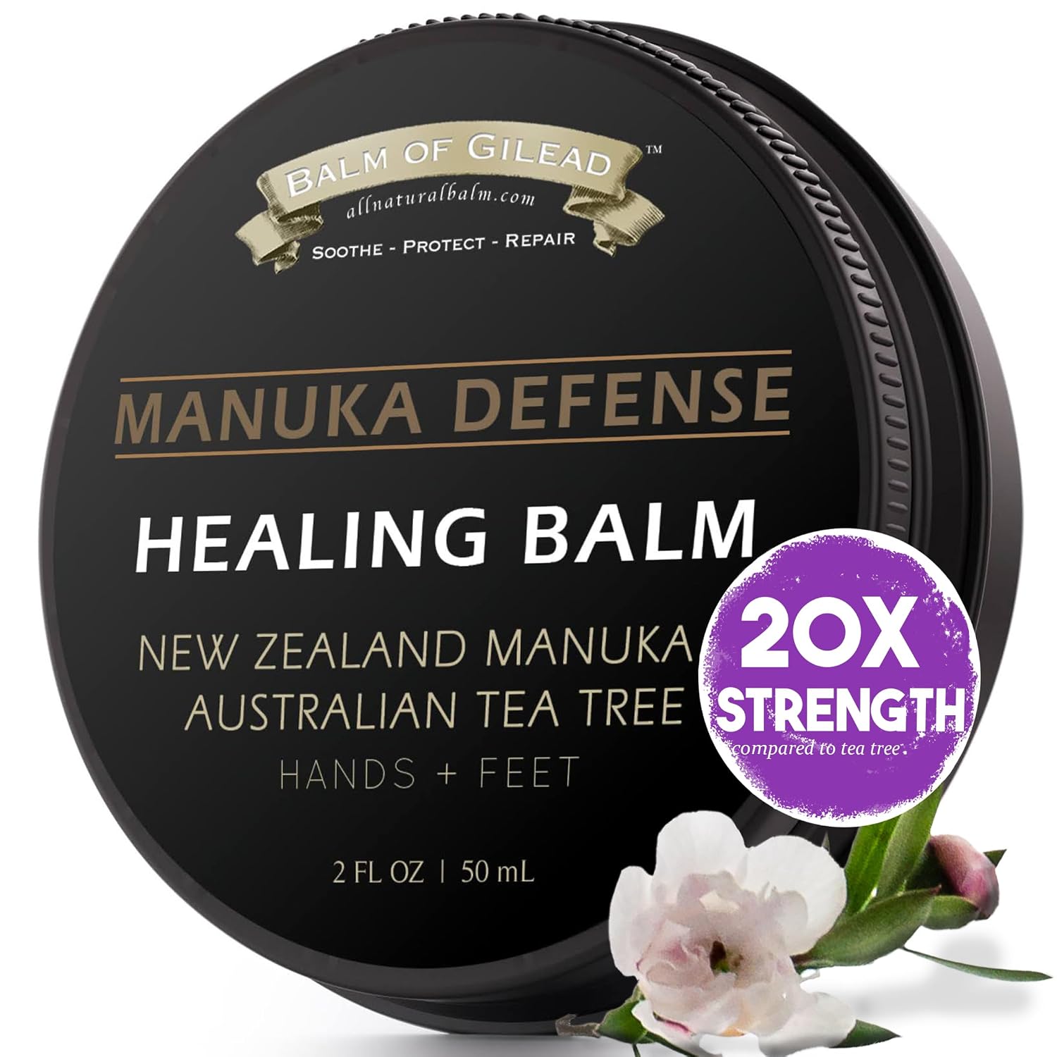 Detalle de BALM OF GILEAD Tea Tree Balm, 2 fl oz Foot Cream with Manuka Oil