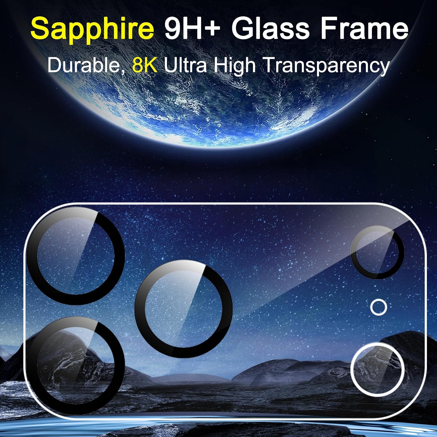 Detalle 2 de Ferilinso Camera Lens Protector for iPhone 18 Pro Max, 4-Pack 9H Tempered Glass