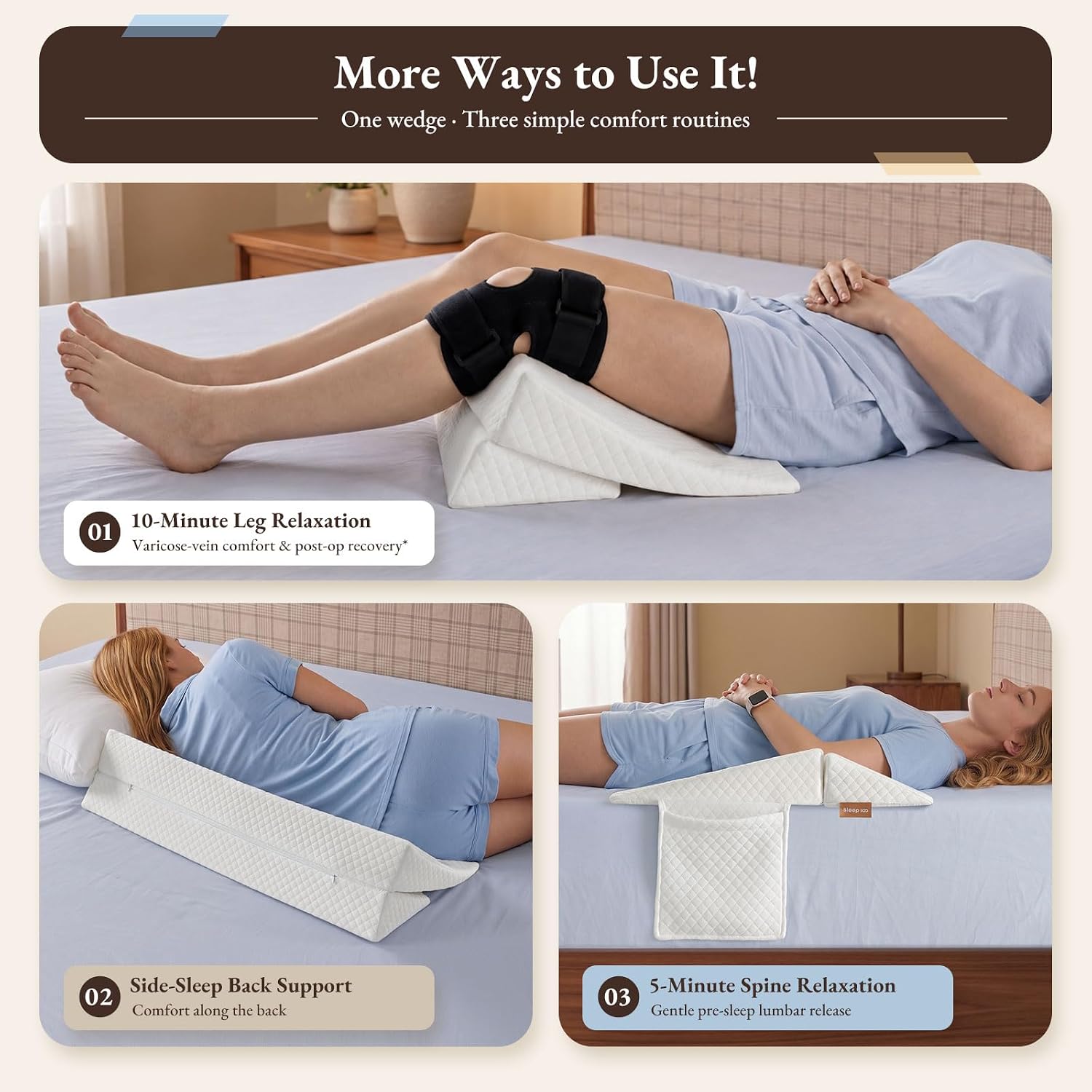 Detalle 2 de Bed Wedge Pillow, 27-Inch