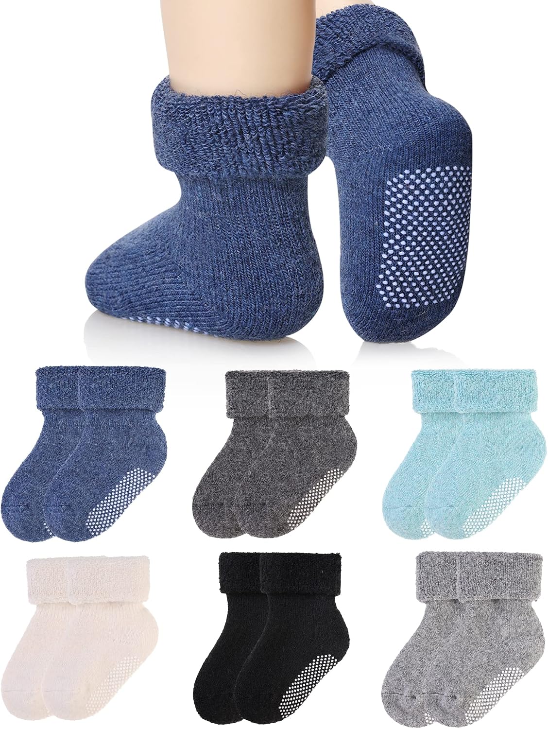 Detalle de SEEYAN Baby Socks Toddler Non Slip 3 sizes