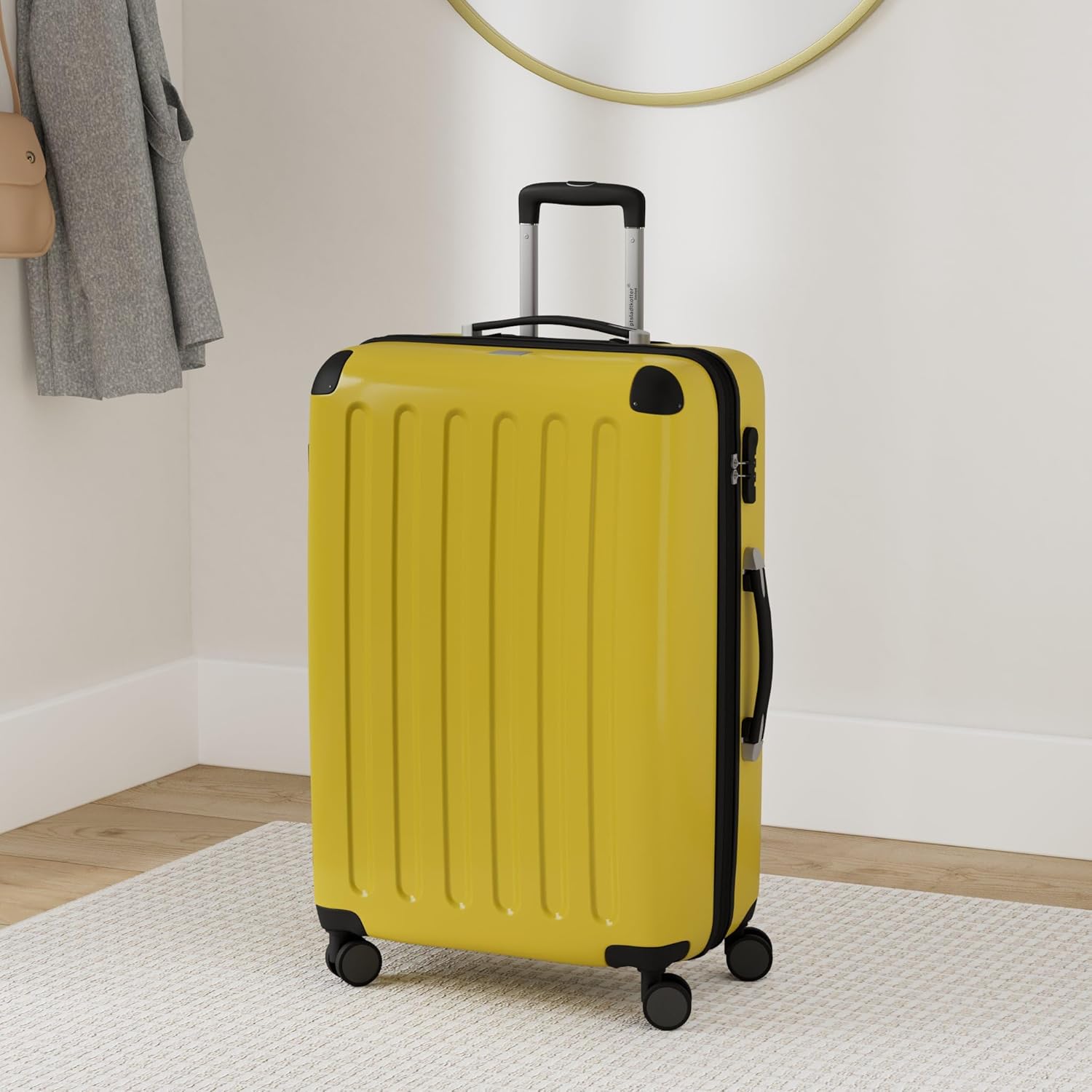 Detalle de Hauptstadtkoffer Valigia Rigida Alex 75 cm – 119 L, Giallo