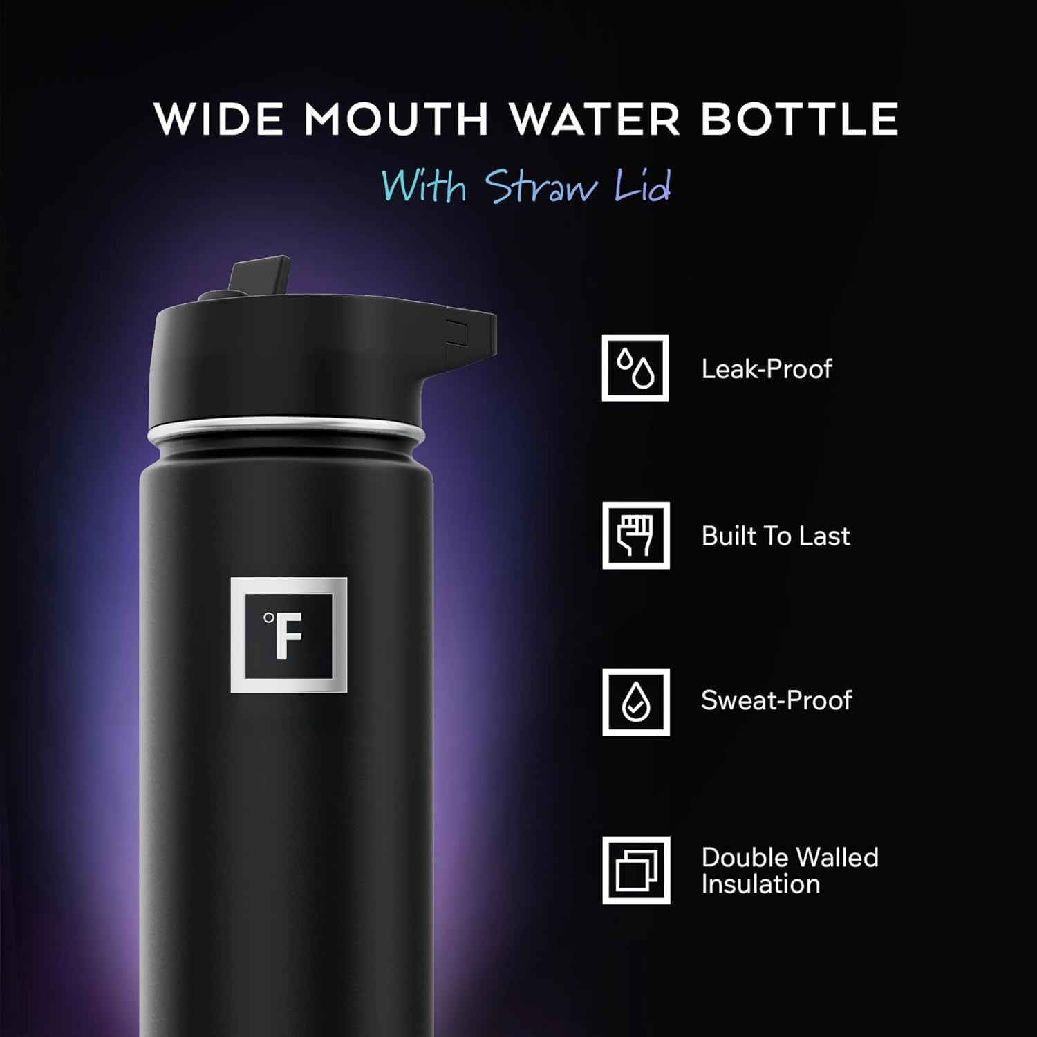 Thumbnail 1 de Insulated Water Bottle 650 ml with Straw