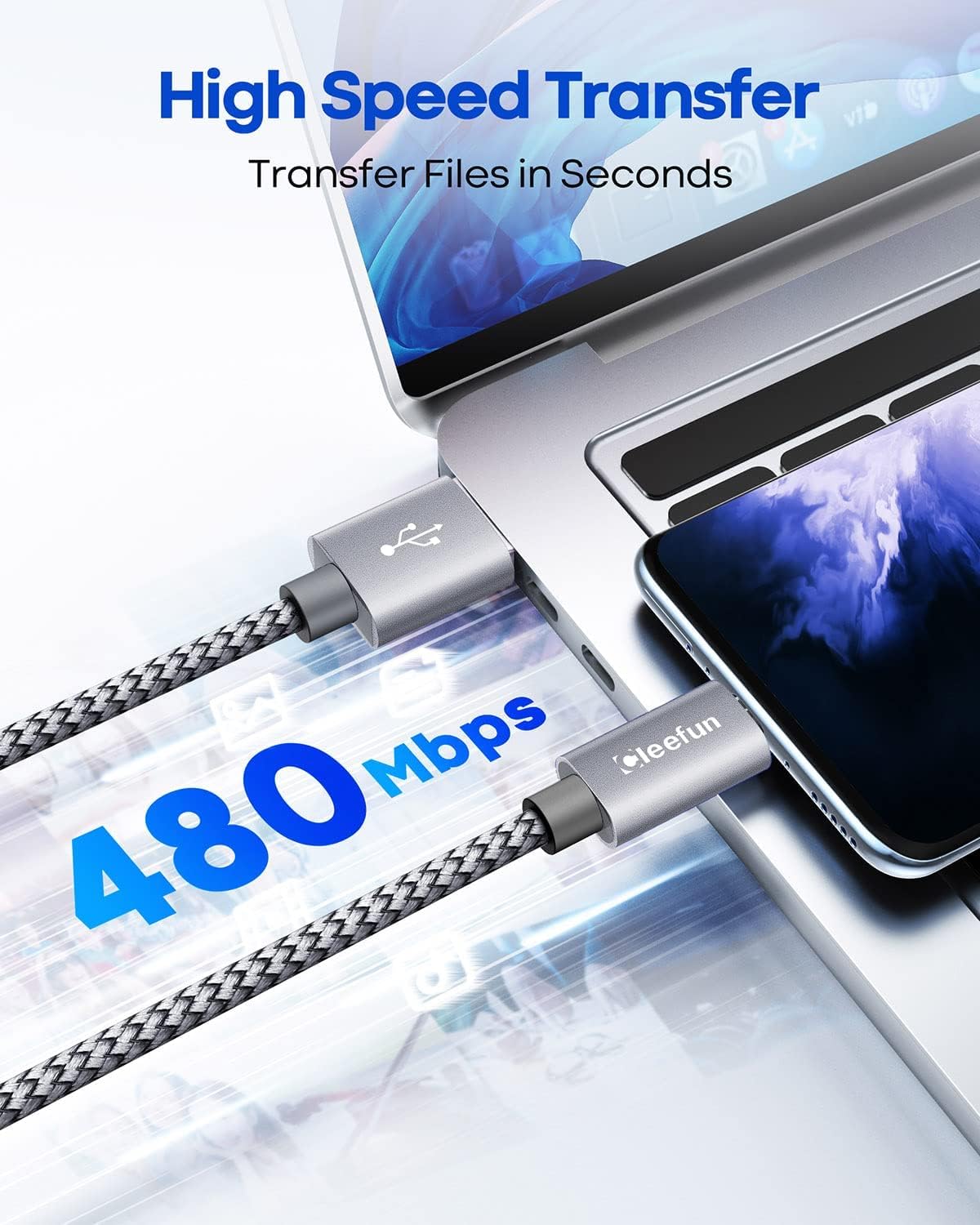 Thumbnail 3 de CLEEFUN 3M USB C Cable 2-Pack