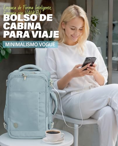 Detalle de Mochila VANKEV para cabina 40x20x25 cm (20L) – perfecta para Ryanair y viajes diarios