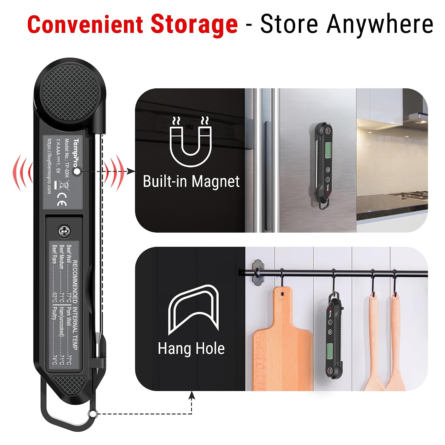 Thumbnail 5 de ThermoPro TP03H instant-read meat thermometer ๐