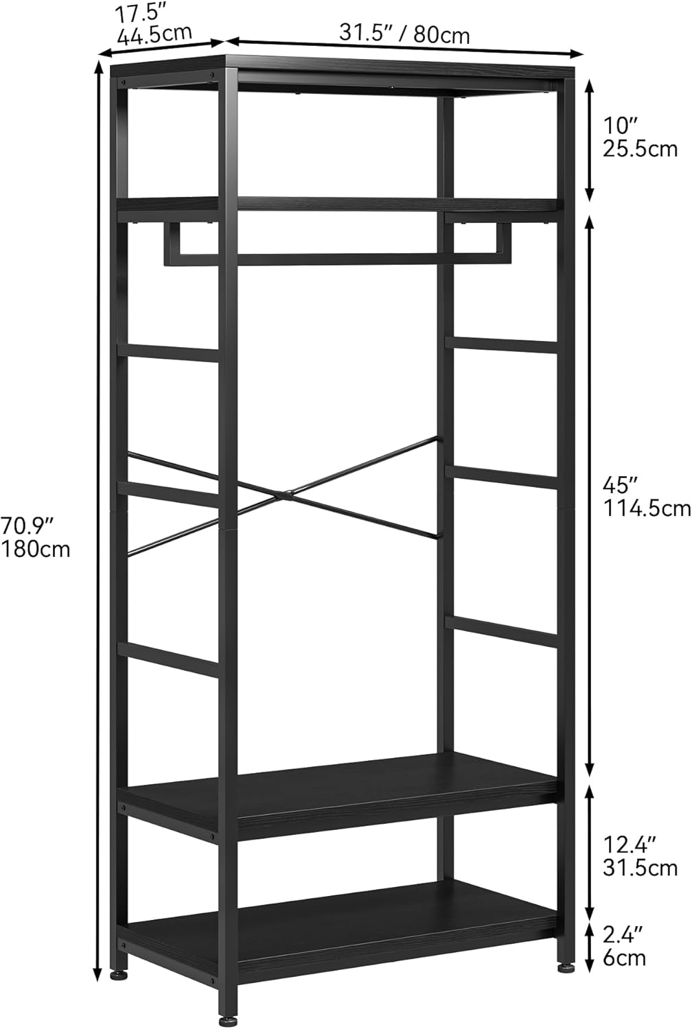 Thumbnail 5 de YITAHOME Coat Rack Stand with Shoe Storage: Sturdy Floorstanding Hall Tree