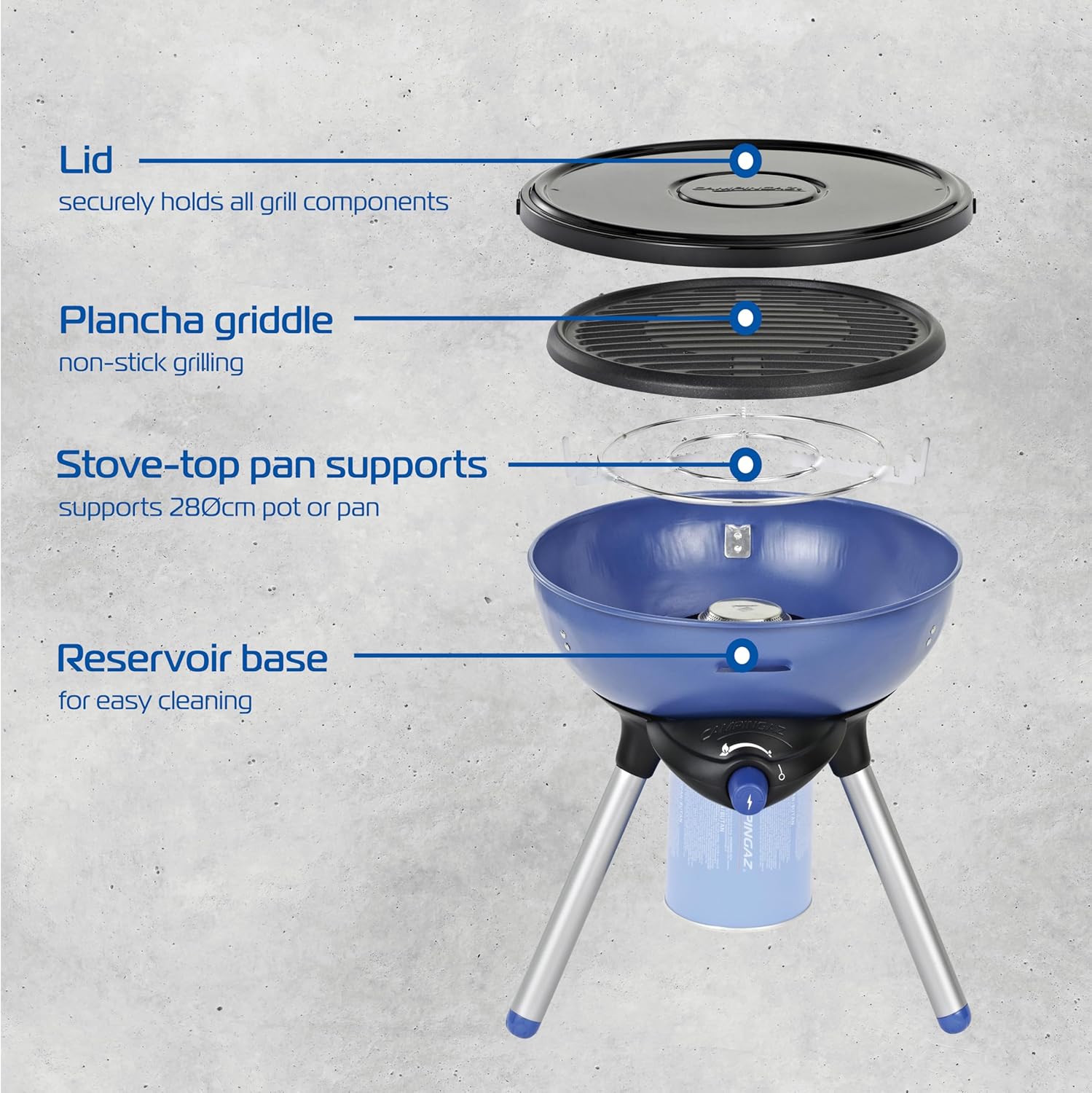 Thumbnail 1 de Campingaz Party Grill 200 CV: Portable Camping BBQ and Stove in One
