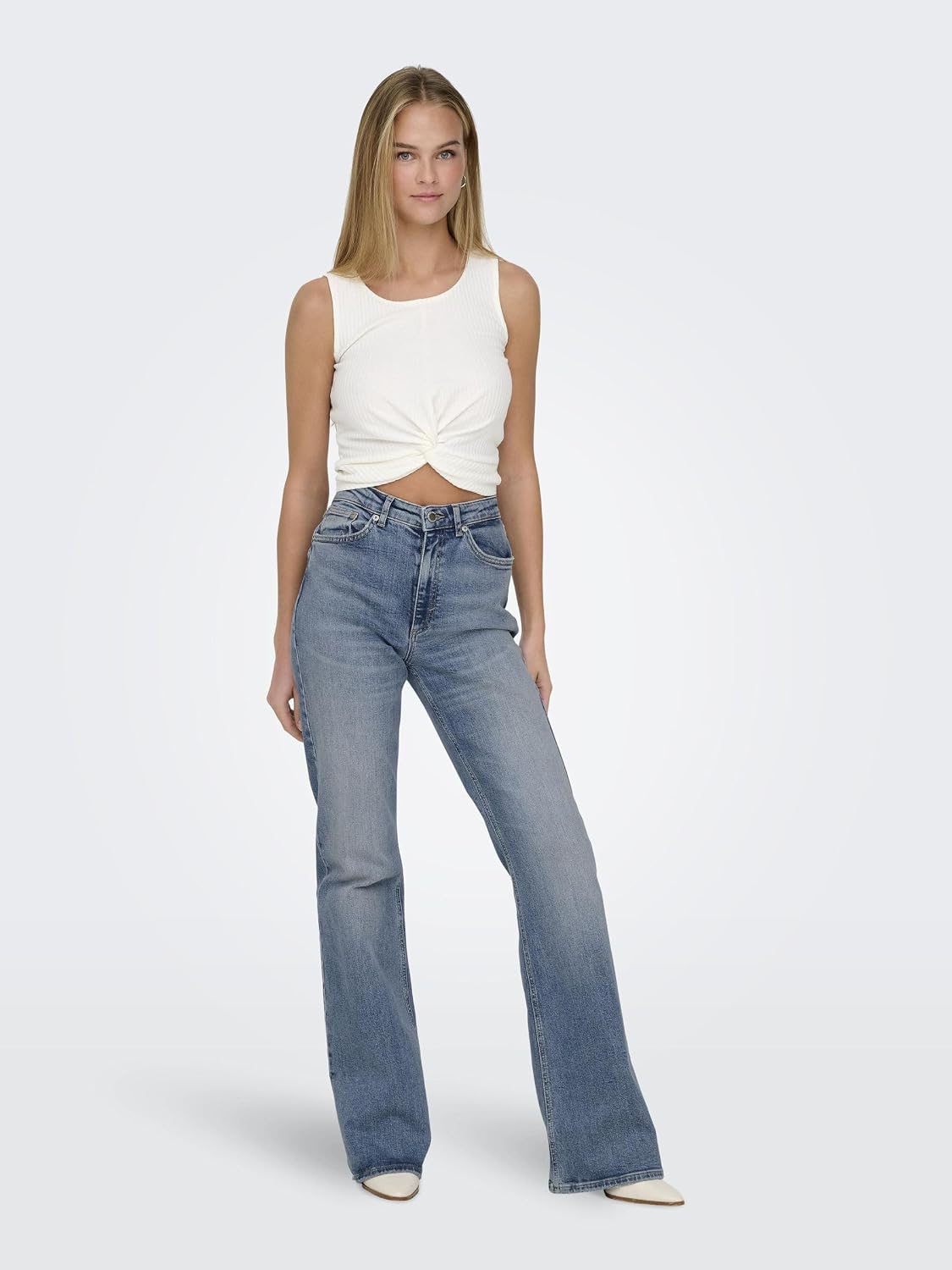 Detalle 2 de ONLY Onljuicy HW Flared DNM Dot023 NOOS jeans flare da donna
