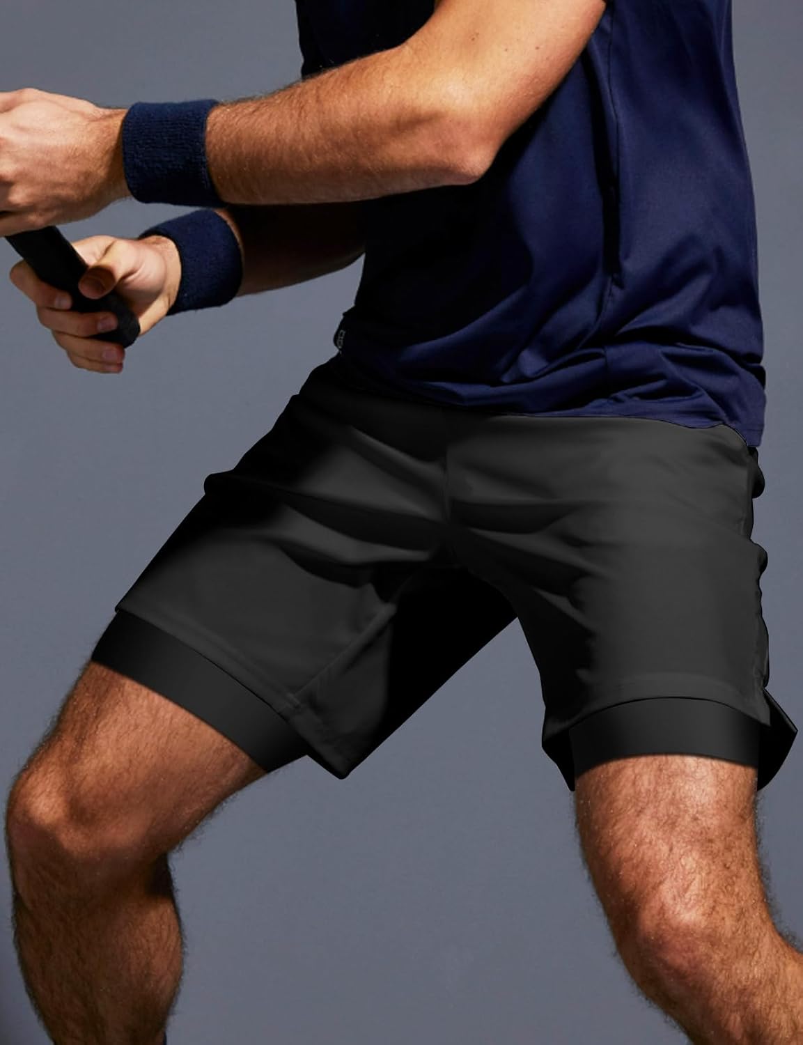 Detalle de Aolesy Men's 7" Running Shorts with Pockets
